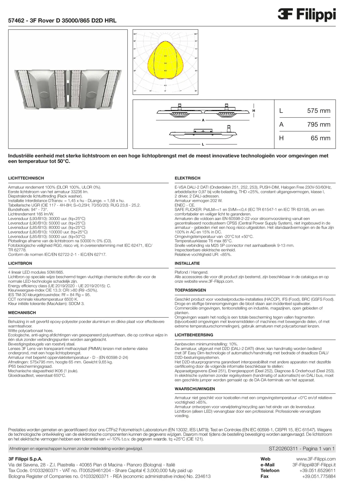 57462 - 3F Rover D 35000-865 D2D HRL - Datasheet - nl