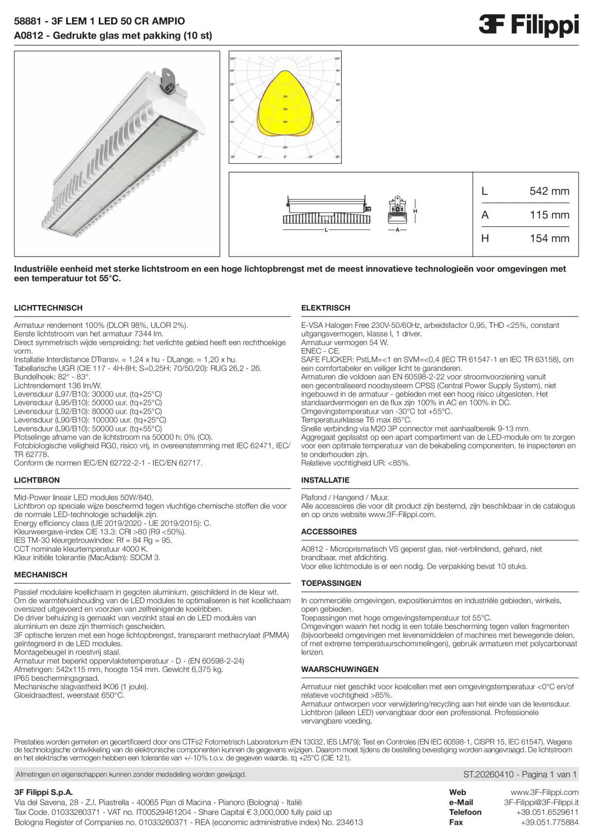 58881+A0812 - 3F LEM 1 LED 50 CR AMPIO + VS - Datasheet - nl