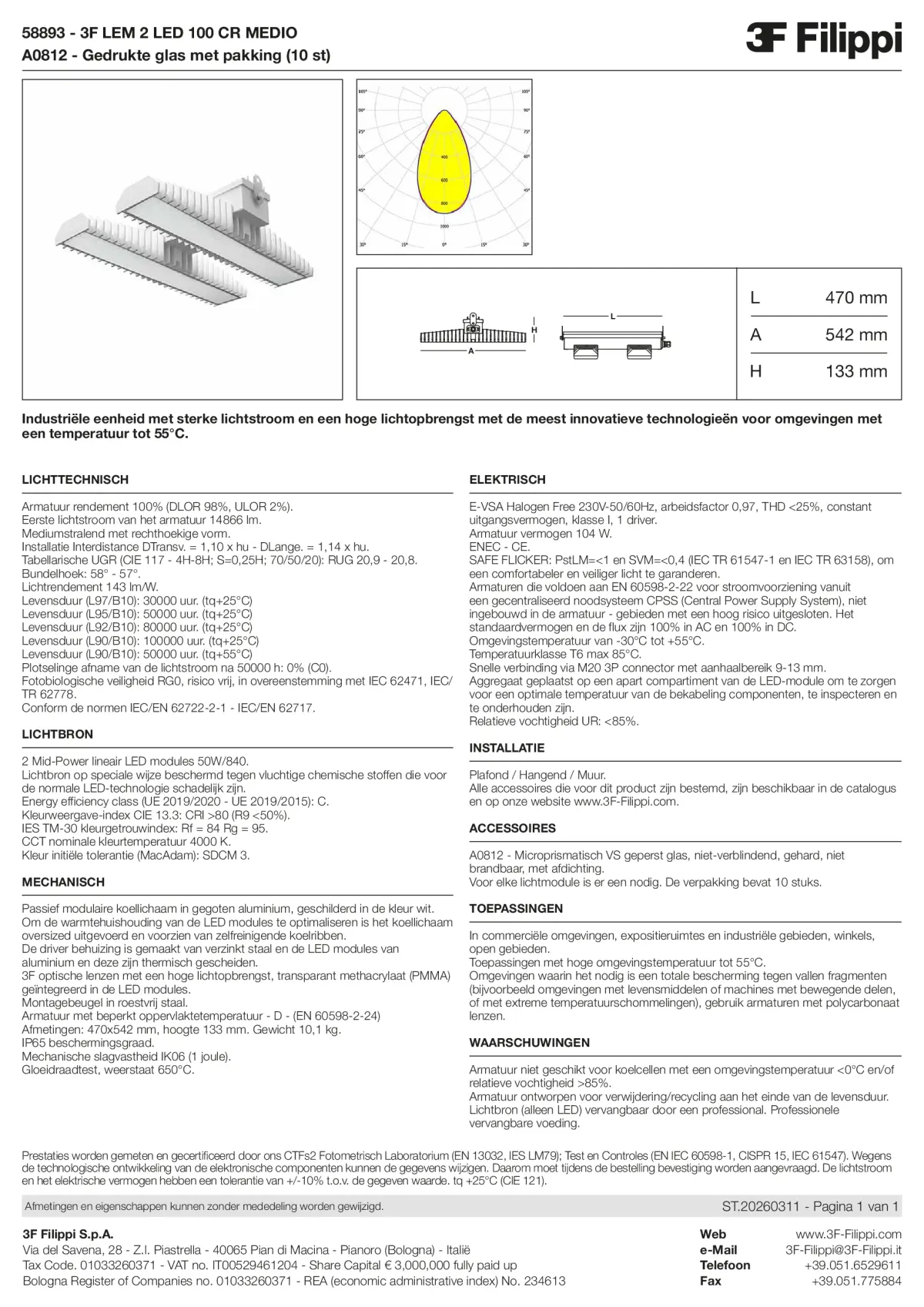 58893+A0812 - 3F LEM 2 LED 100 CR MEDIO + VS - Datasheet - nl