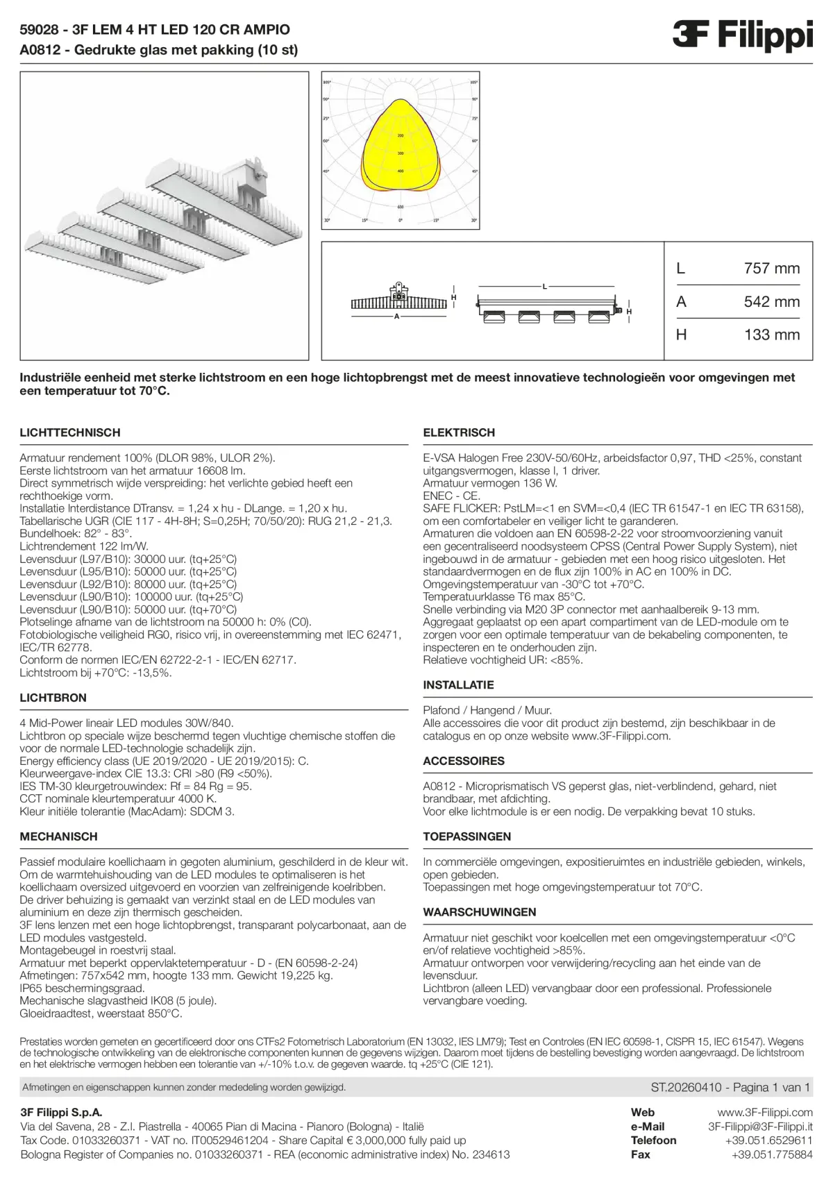 59028+A0812 - 3F LEM 4 HT LED 120 CR AMPIO + VS - Datasheet - nl