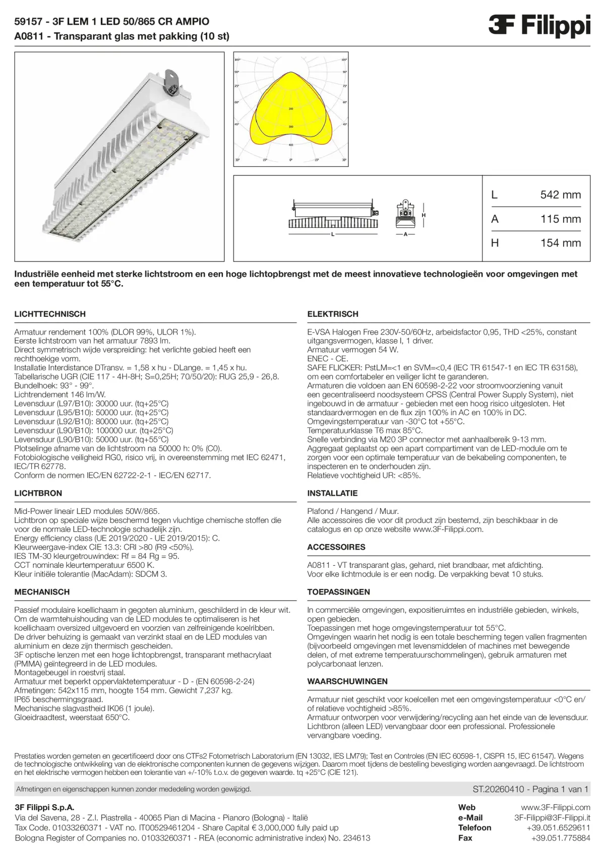 59157+A0811 - 3F LEM 1 LED 50-865 CR AMPIO + VT - Datasheet - nl