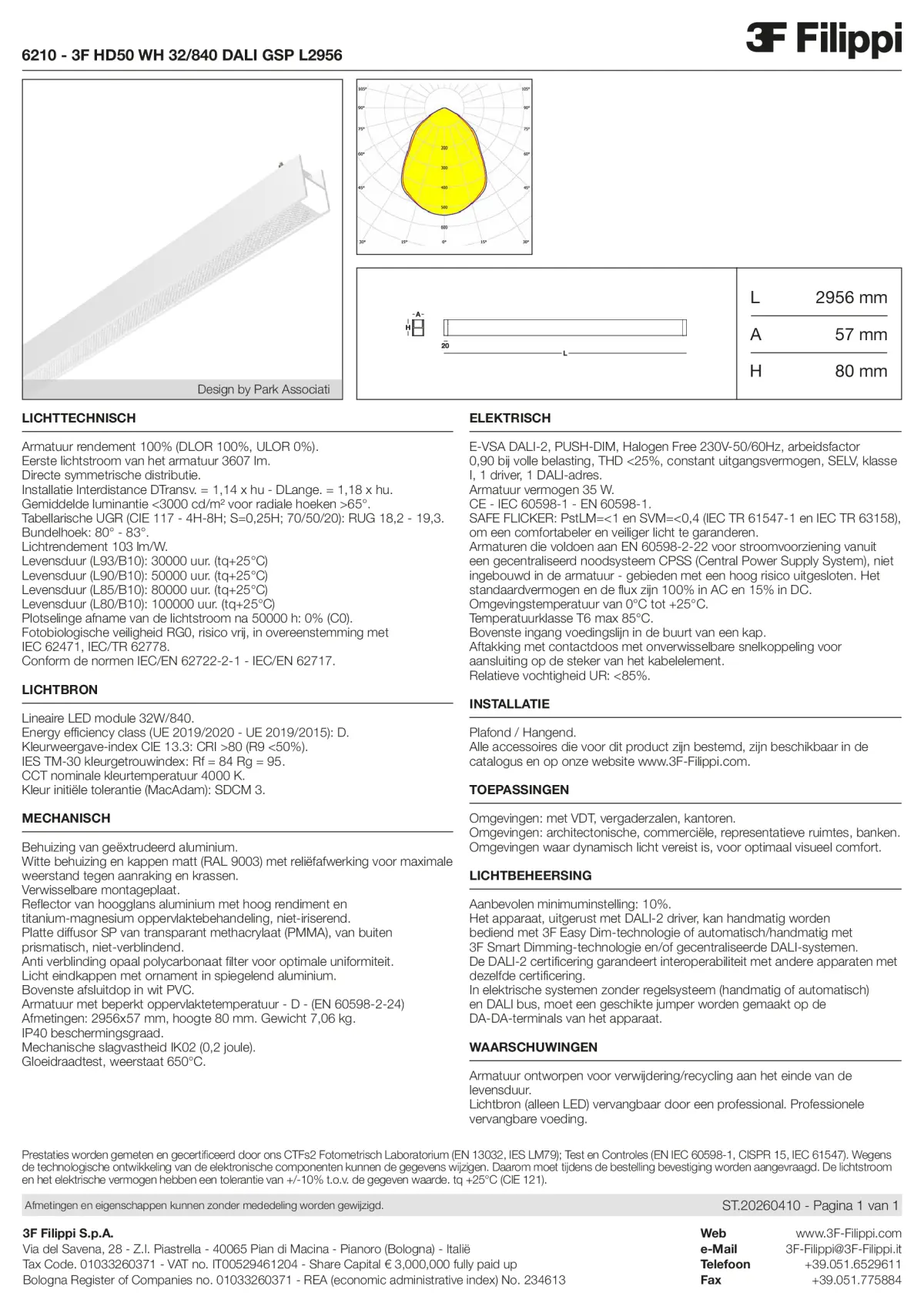 6210 - 3F HD50 WH 32-840 DALI GSP L2956 - Datasheet - nl