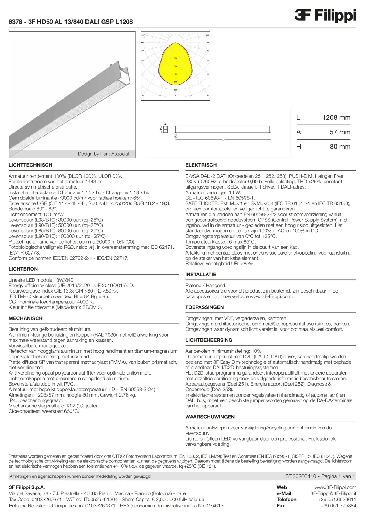 6378 - 3F HD50 AL 13-840 DALI GSP L1208 - Datasheet - nl