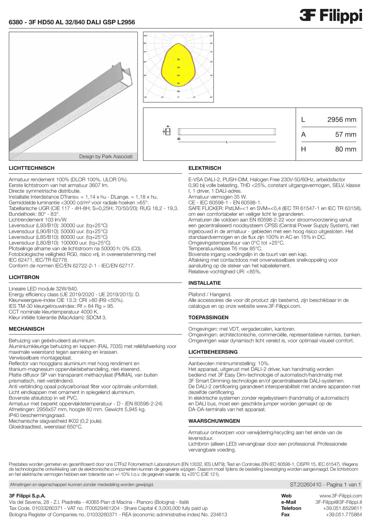 6380 - 3F HD50 AL 32-840 DALI GSP L2956 - Datasheet - nl