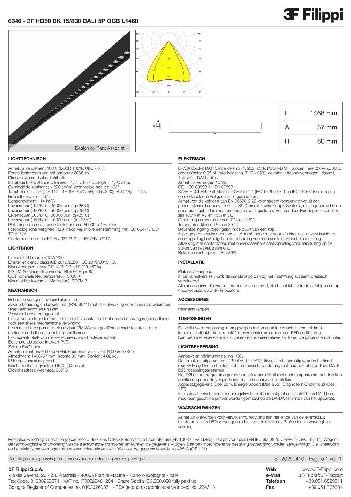 6346 - 3F HD50 BK 15-830 DALI 5P OCB L1468 - Datasheet - nl