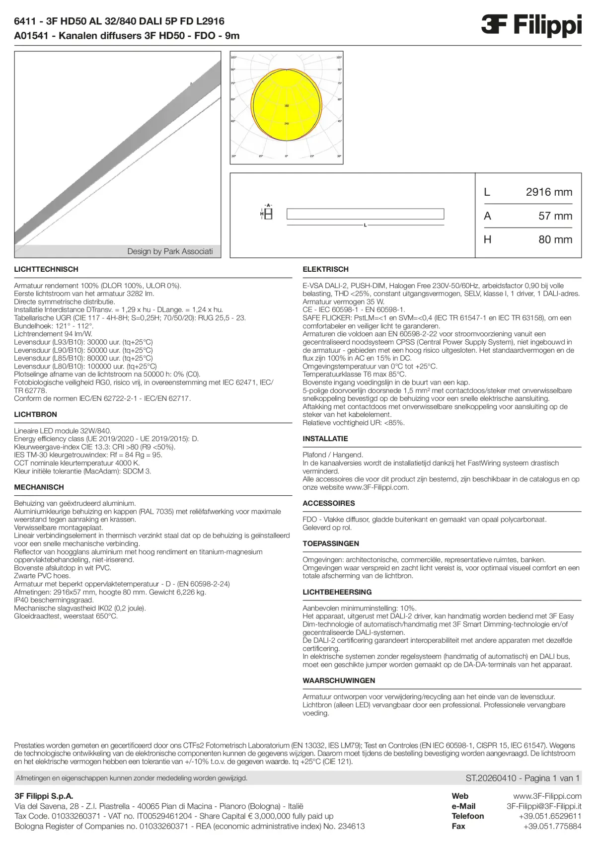 6411+A01541 - 3F HD50 AL 32-840 DALI 5P FD L2916 + FDO - Datasheet - nl