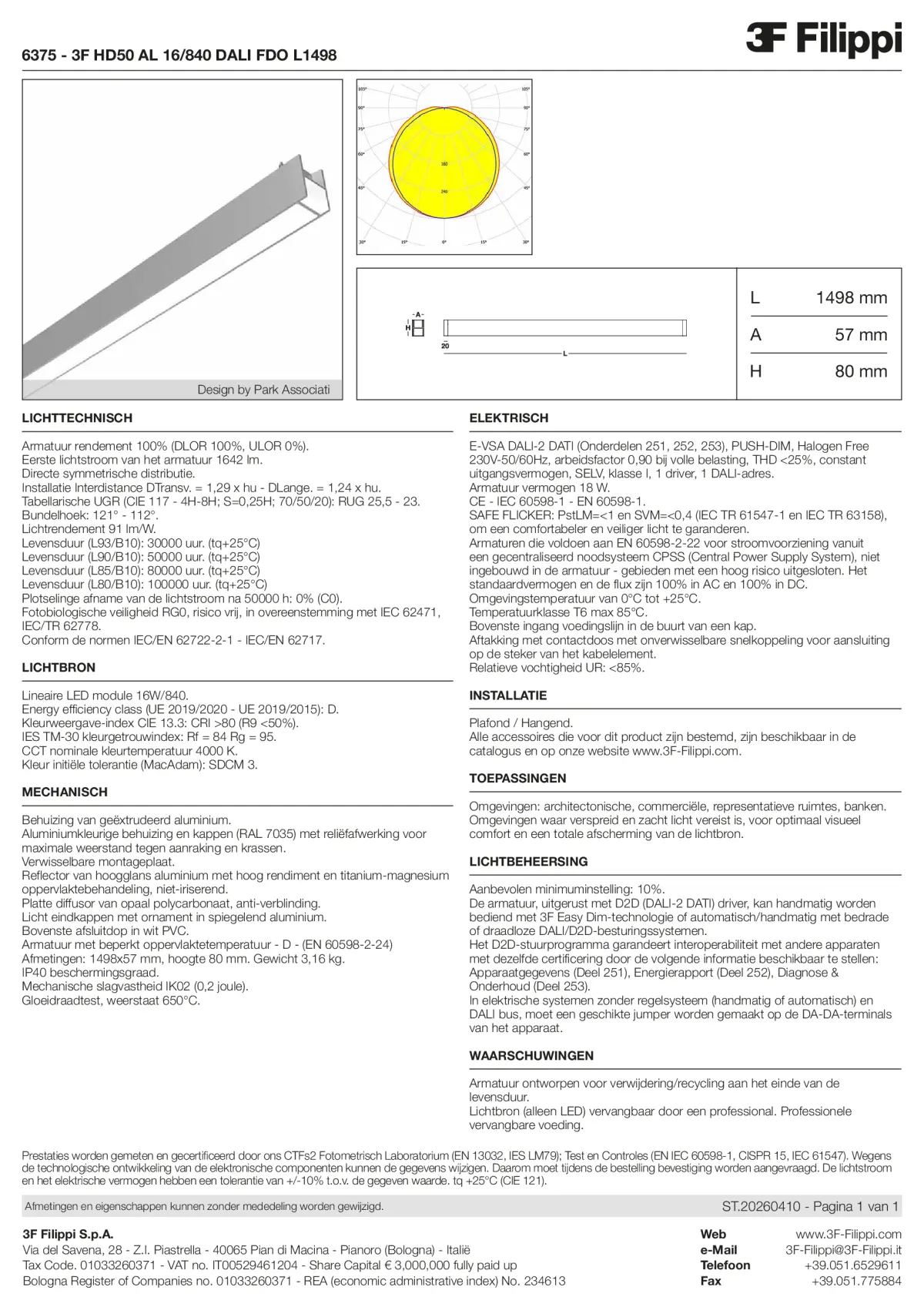 6375 - 3F HD50 AL 16-840 DALI FDO L1498 - Datasheet - nl