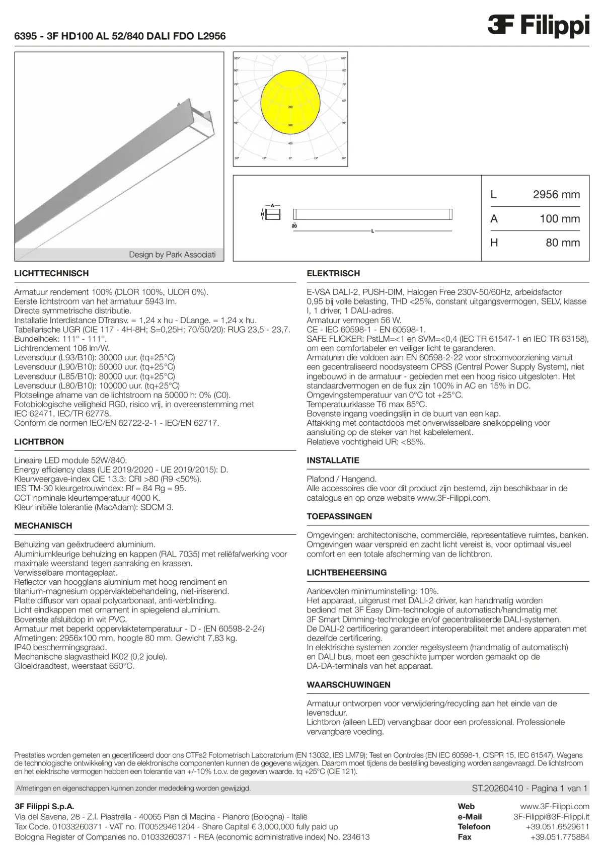 6395 - 3F HD100 AL 52-840 DALI FDO L2956 - Datasheet - nl