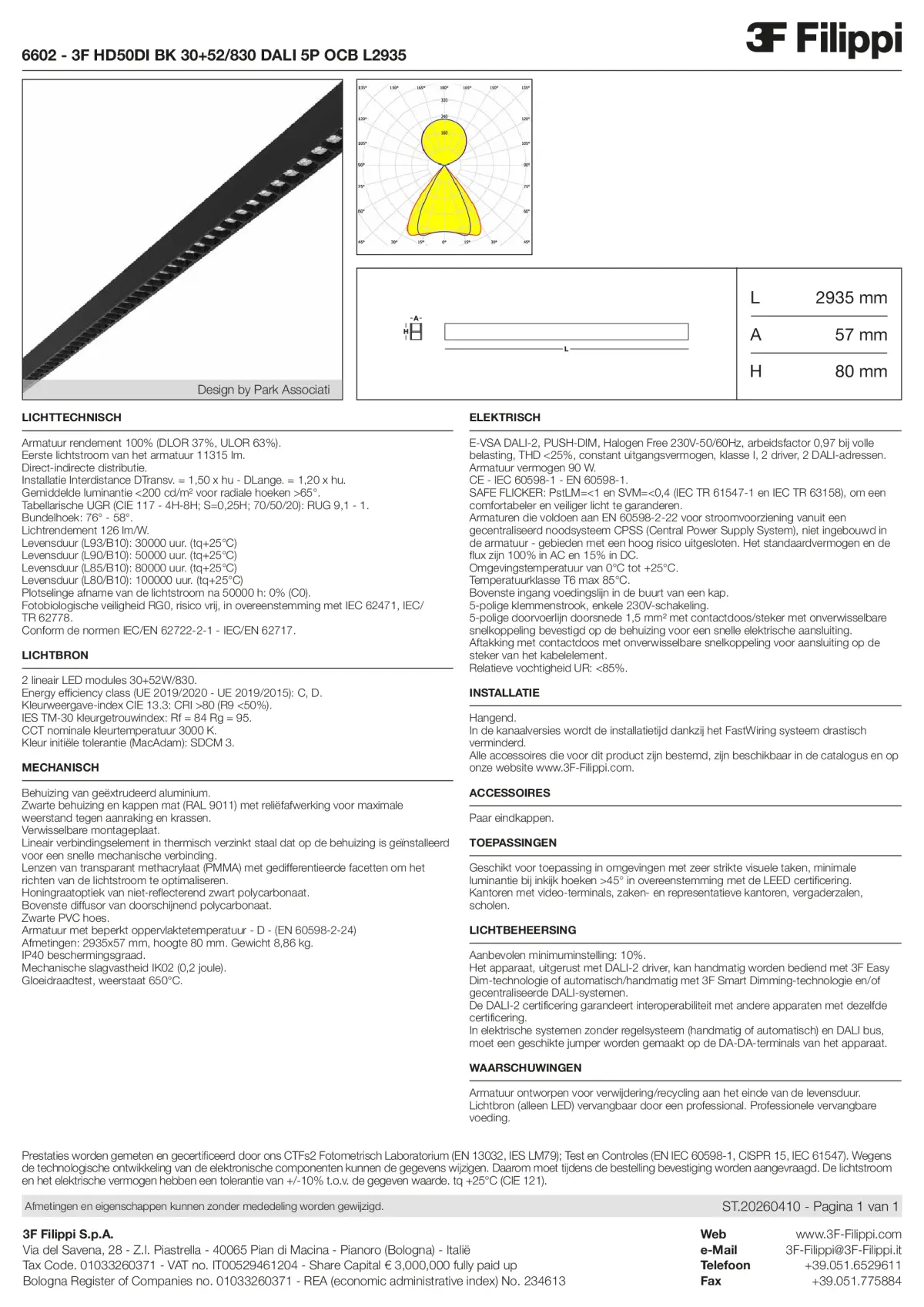 6602 - 3F HD50DI BK 30+52-830 DALI 5P OCB L2935 - Datasheet - nl