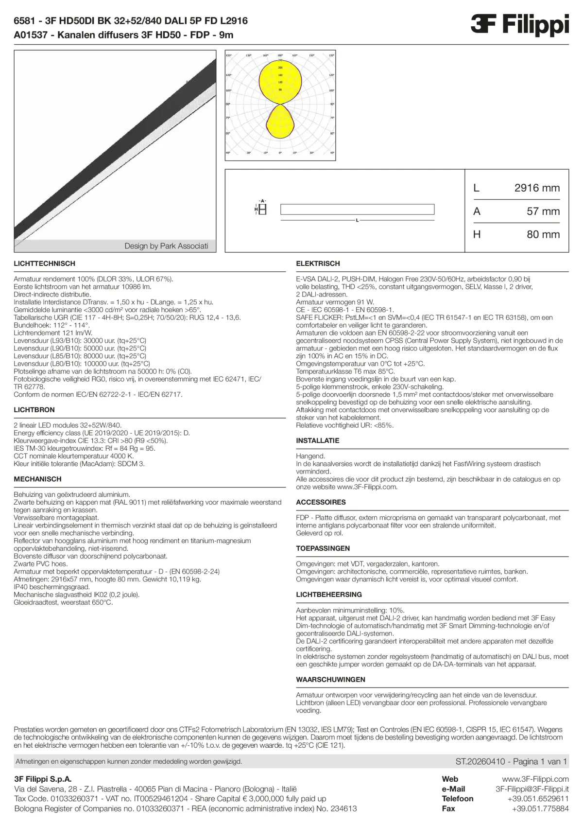 6581+A01537 - 3F HD50DI BK 32+52-840 DALI 5P FD L2916 + FDP - Datasheet - nl