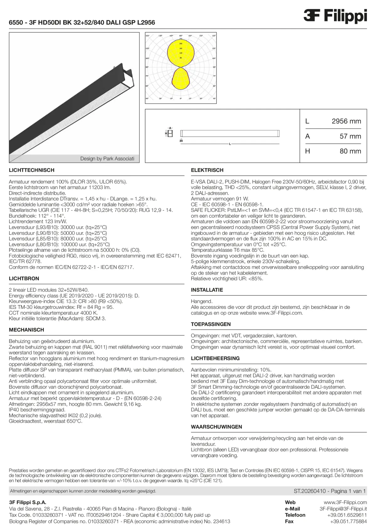 6550 - 3F HD50DI BK 32+52-840 DALI GSP L2956 - Datasheet - nl