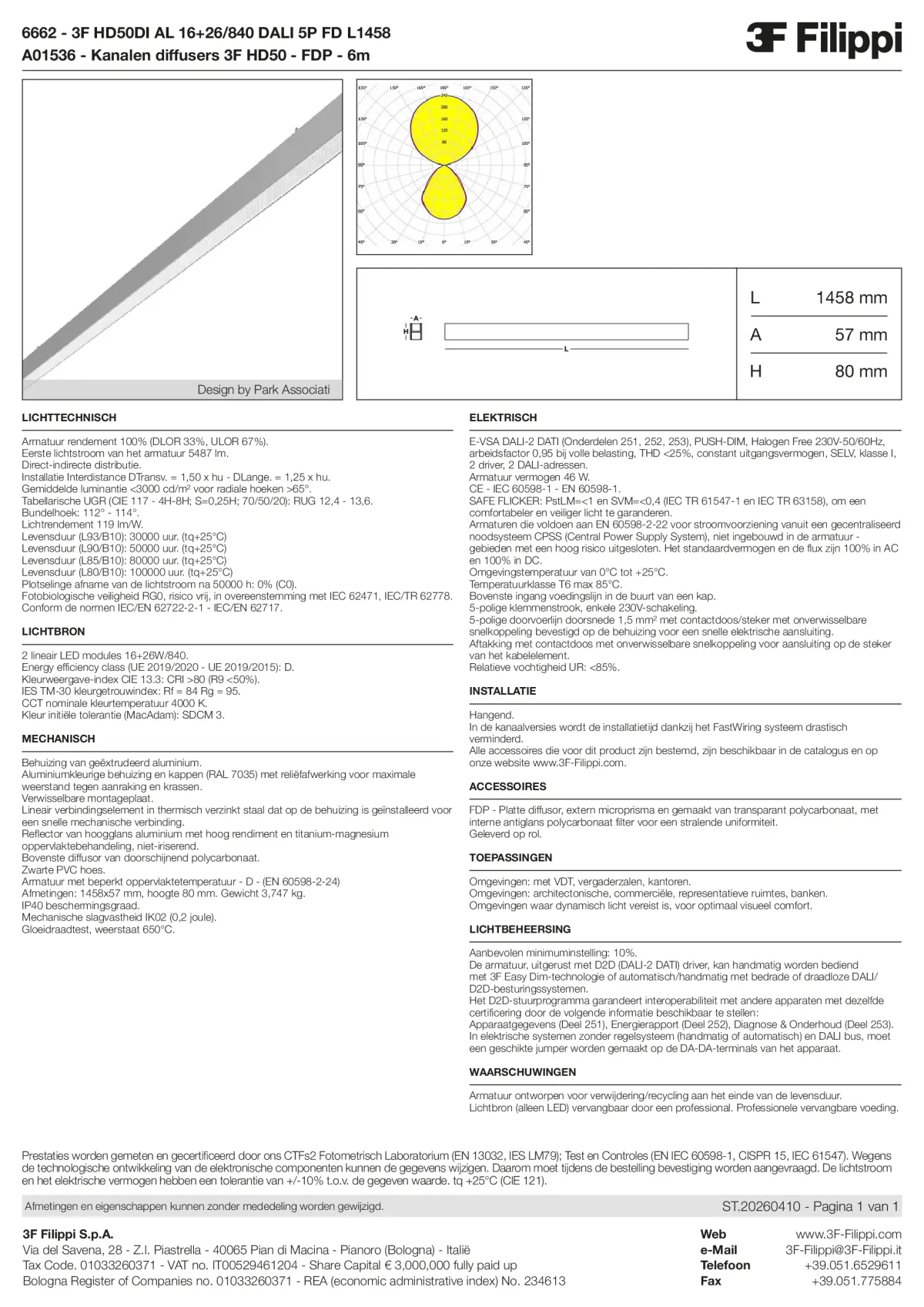 6662+A01536 - 3F HD50DI AL 16+26-840 DALI 5P FD L1458 + FDP - Datasheet - nl