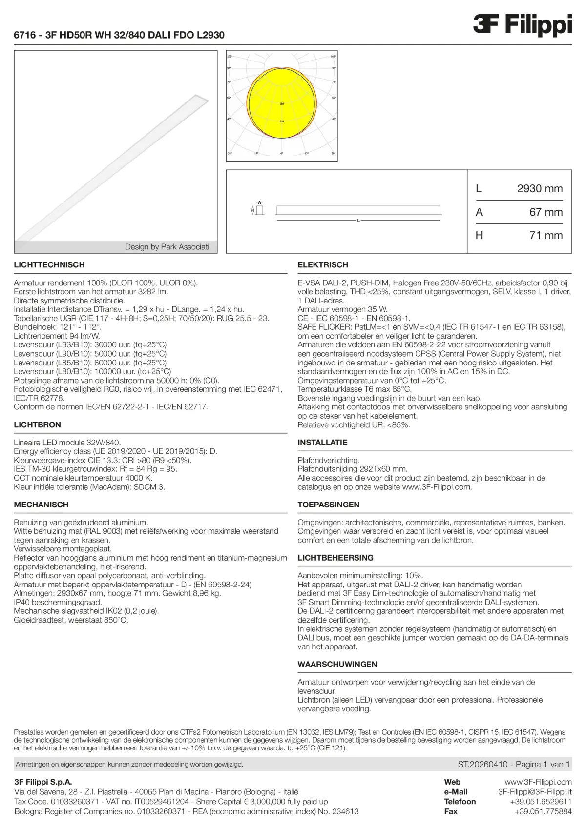 6716 - 3F HD50R WH 32-840 DALI FDO L2930 - Datasheet - nl