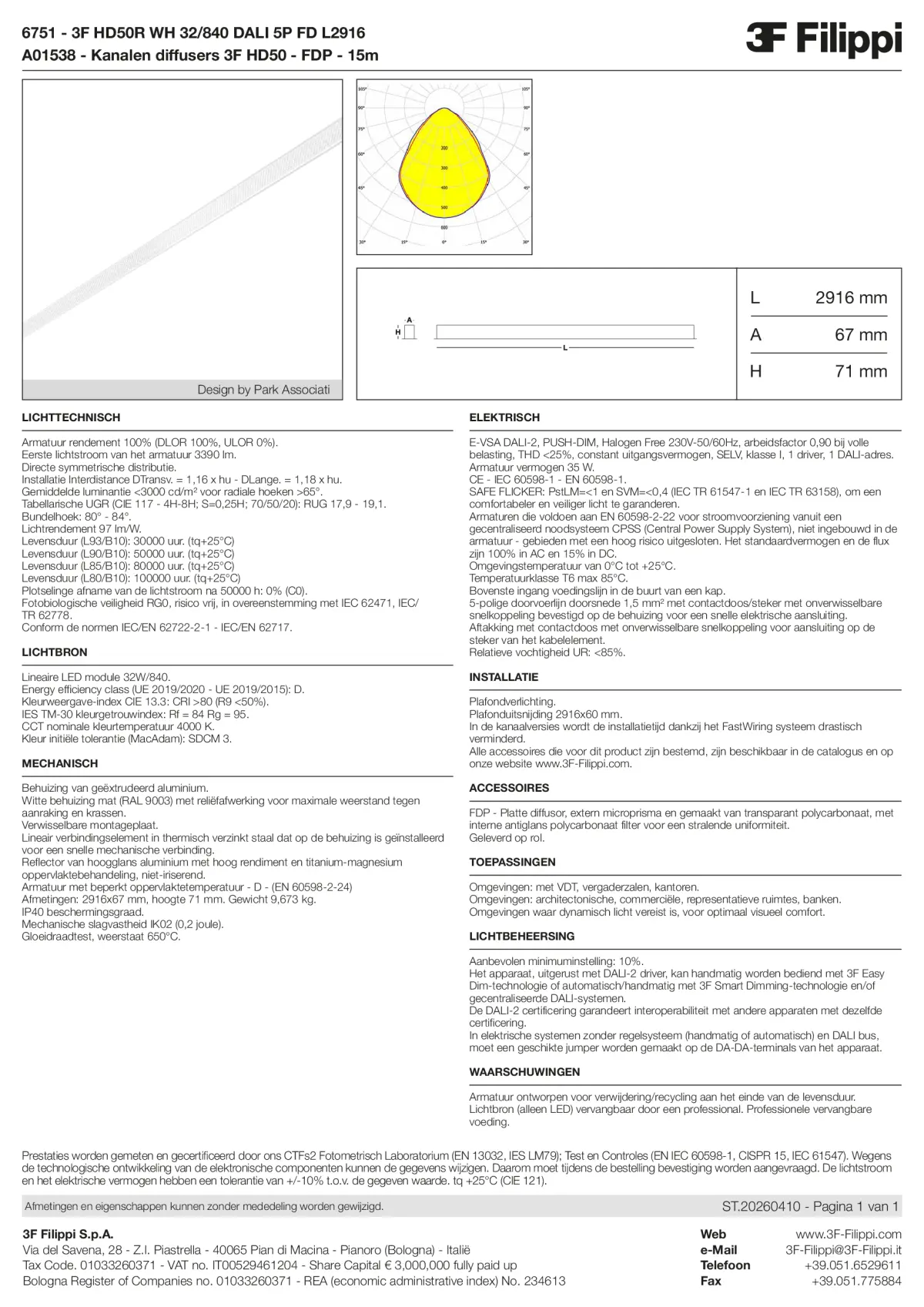 6751+A01538 - 3F HD50R WH 32-840 DALI 5P FD L2916 + FDP - Datasheet - nl
