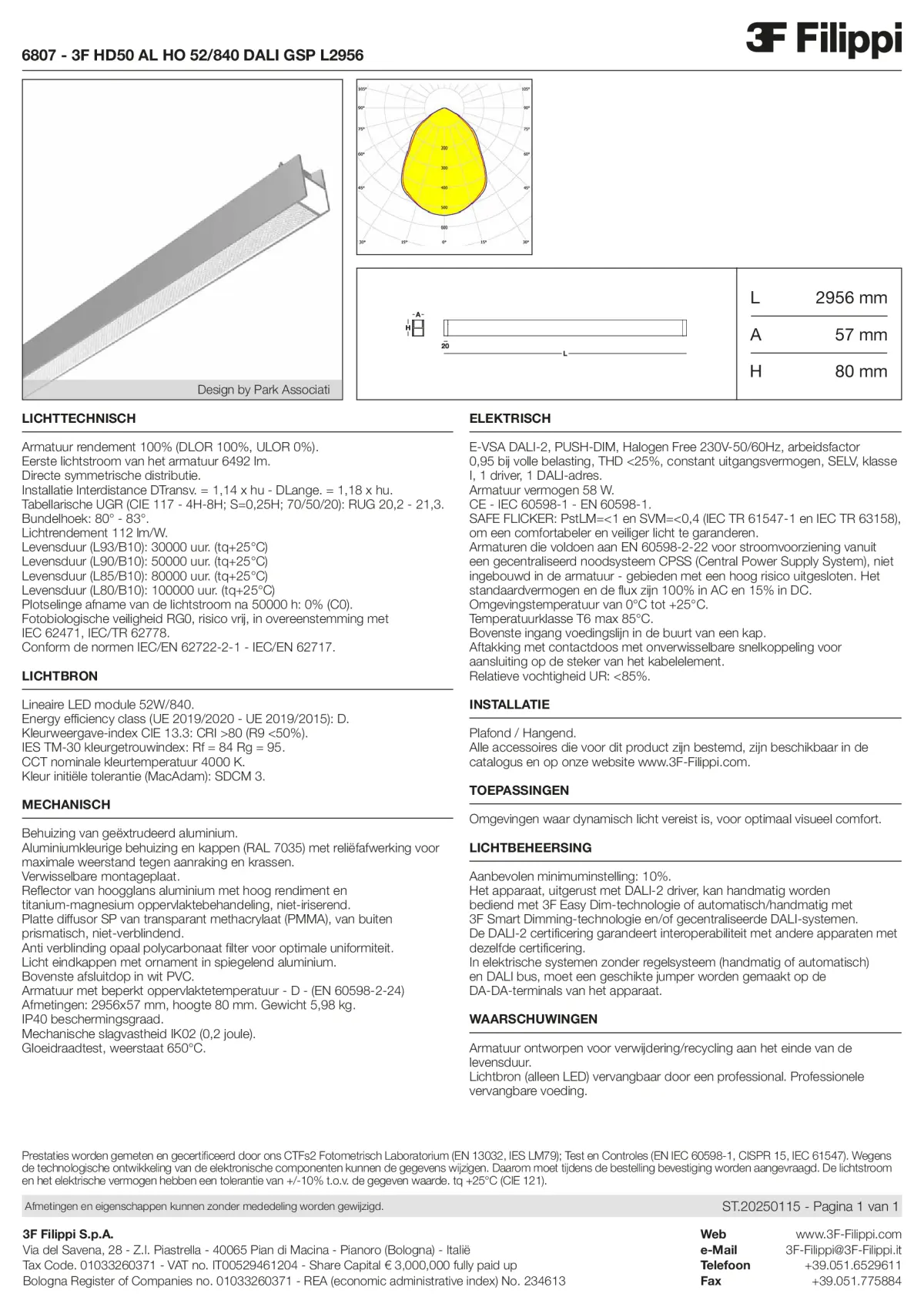 6807 - 3F HD50 AL HO 52-840 DALI GSP L2956 - Datasheet - nl