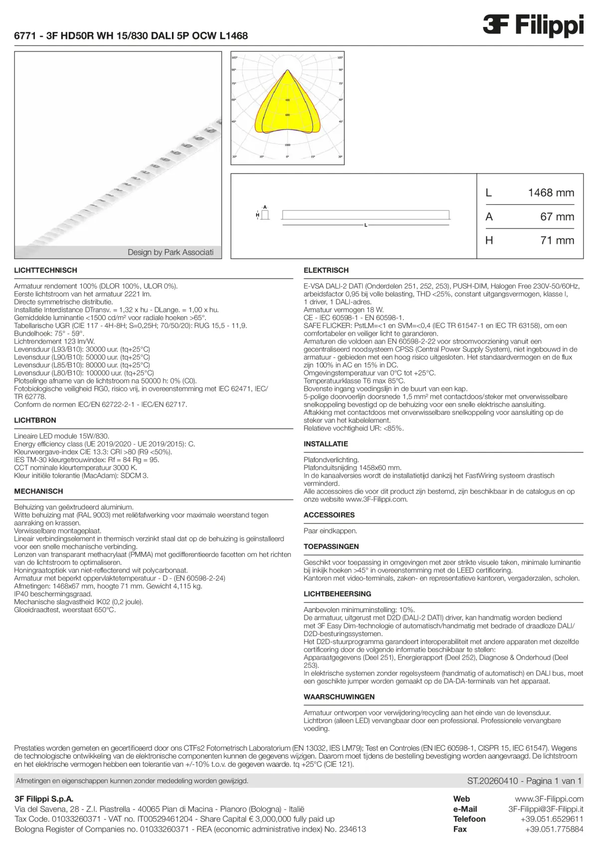 6771 - 3F HD50R WH 15-830 DALI 5P OCW L1468 - Datasheet - nl