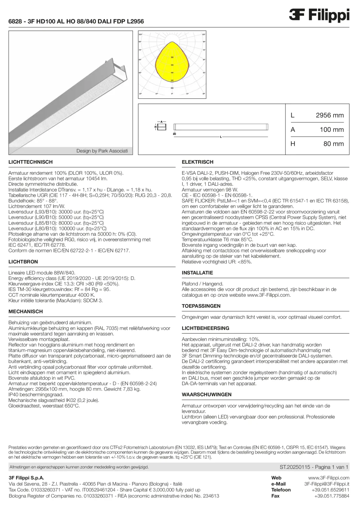 6828 - 3F HD100 AL HO 88-840 DALI FDP L2956 - Datasheet - nl