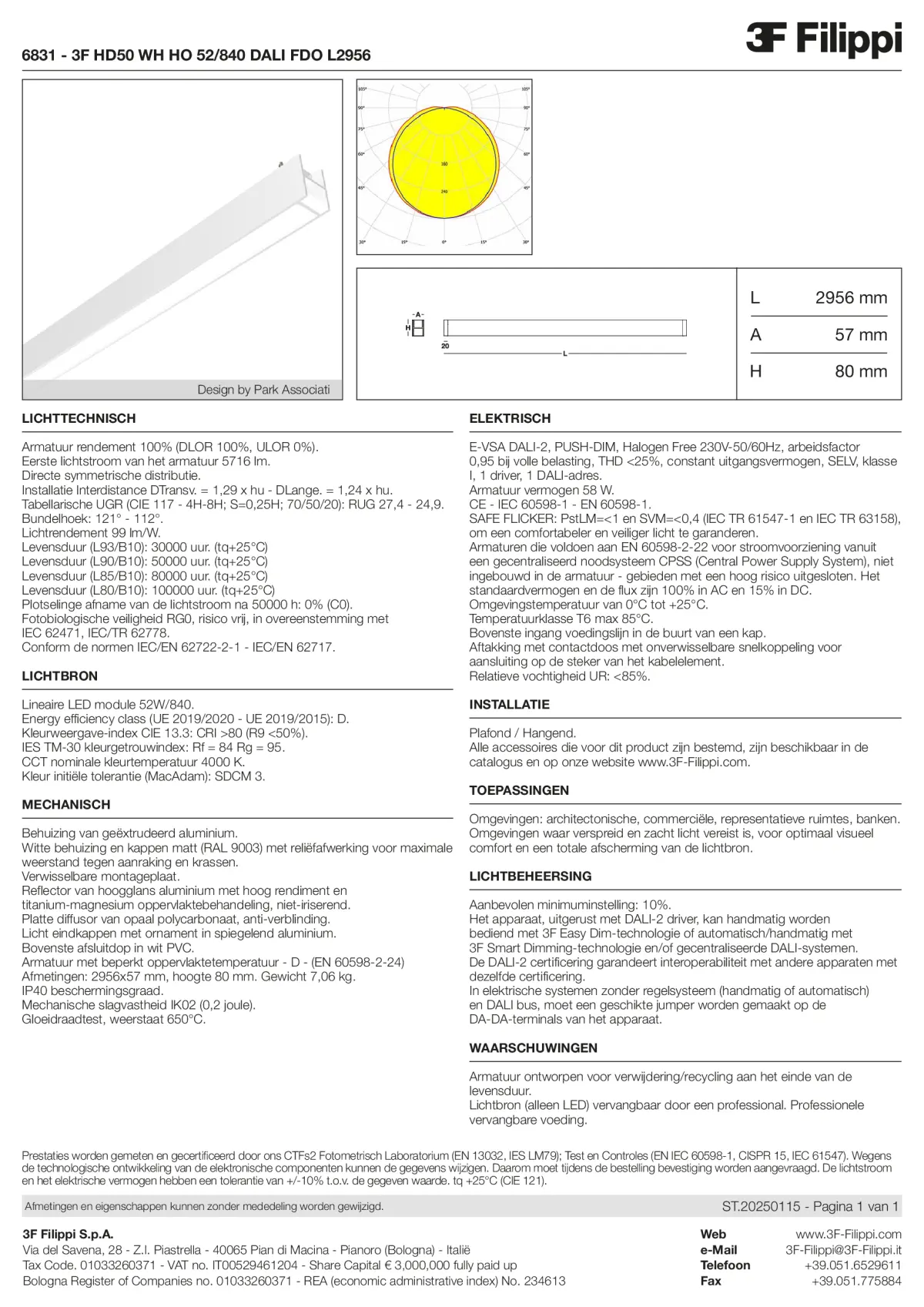 6831 - 3F HD50 WH HO 52-840 DALI FDO L2956 - Datasheet - nl