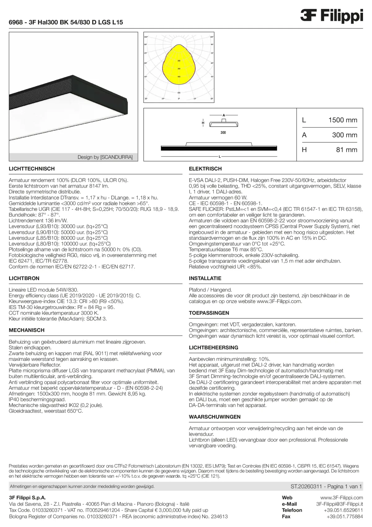 6968 - 3F Hal300 BK 54-830 D LGS L15 - Datasheet - nl