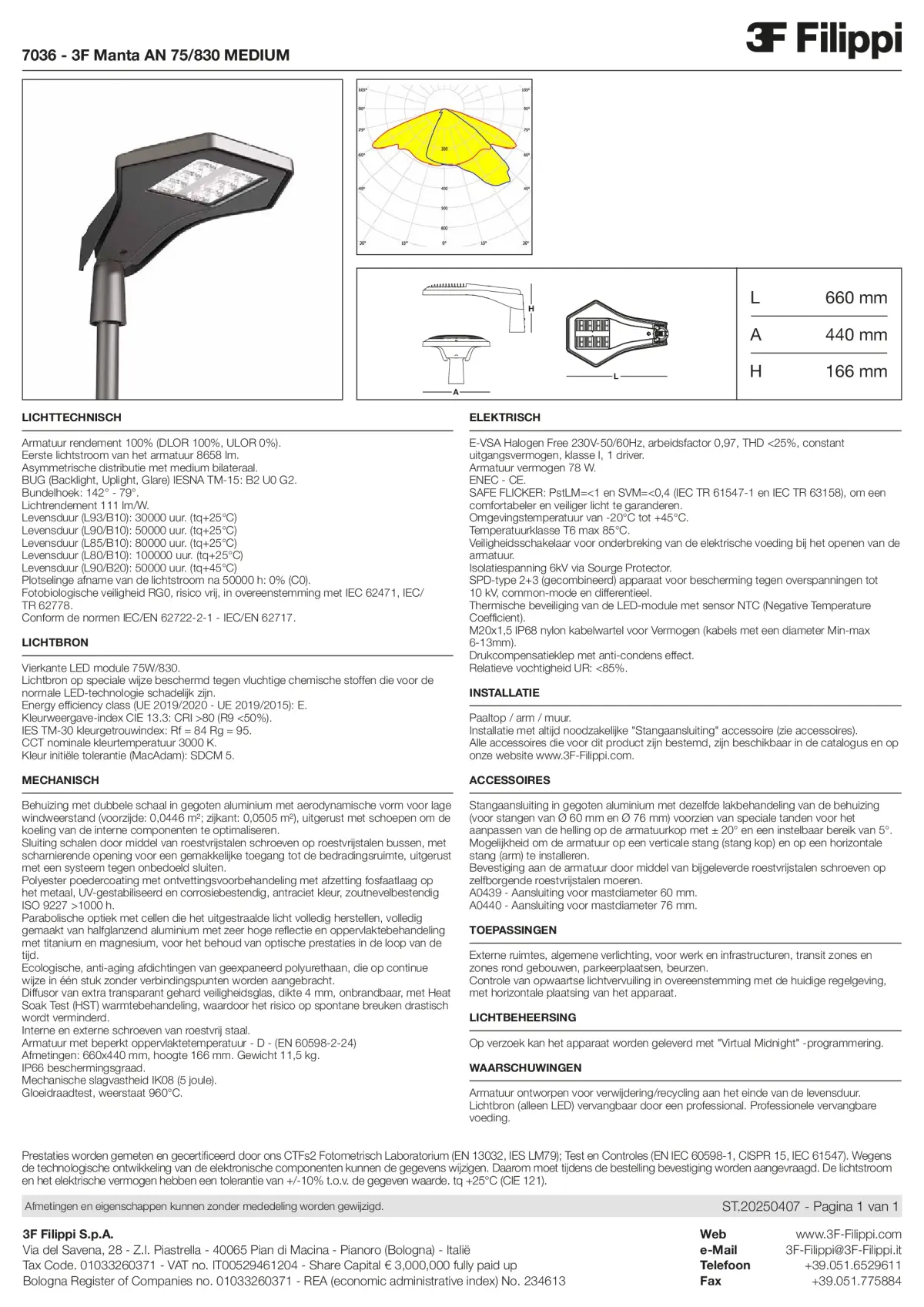 7036 - 3F Manta AN 75-830 MEDIUM - Datasheet - nl