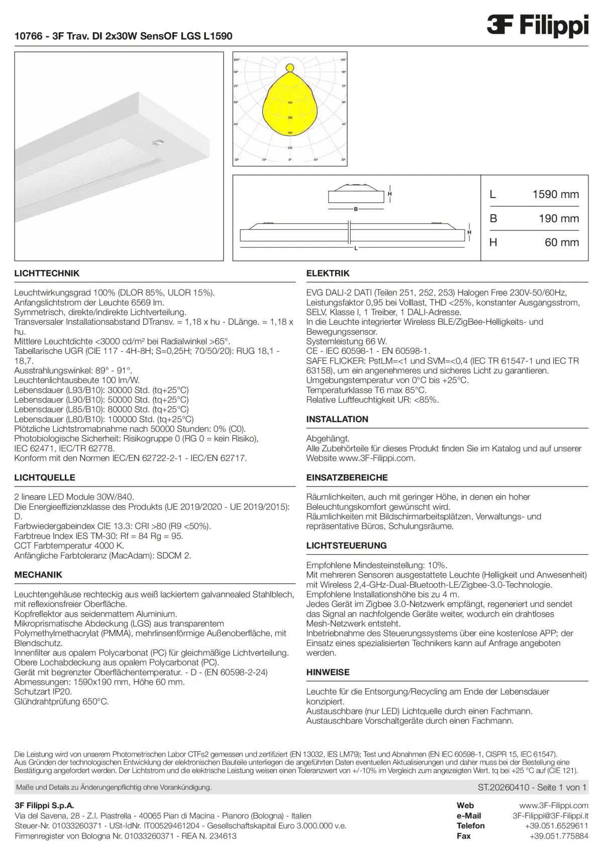 10766 - 3F Trav. DI 2x30W SensOF LGS L1590 - Datasheet - de