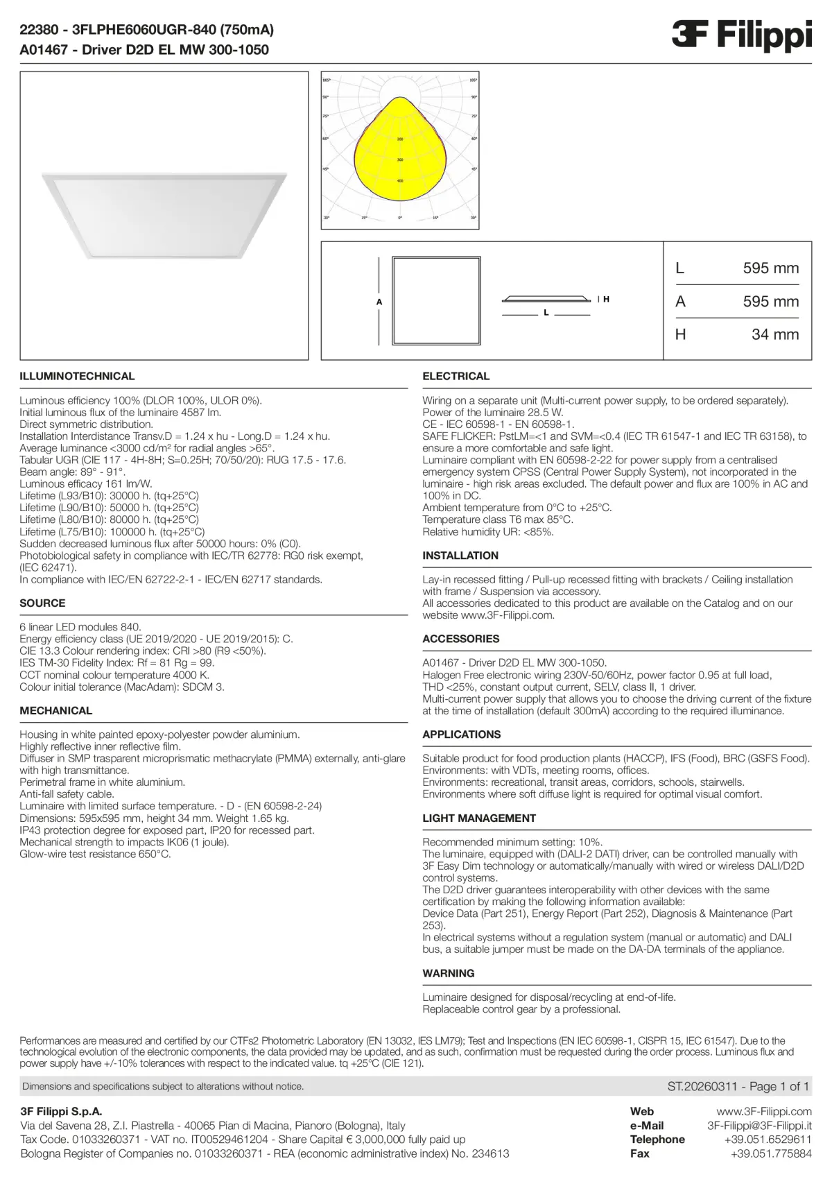 22380+A01467 - 3FLPHE6060UGR-840 (750mA) + D2D EL MW 300-1050 - Datasheet - en