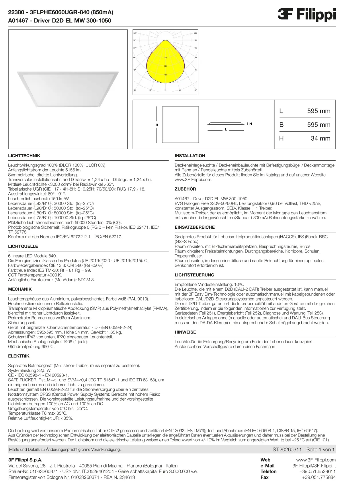 22380+A01467 - 3FLPHE6060UGR-840 (850mA) + D2D EL MW 300-1050 - Datasheet - de