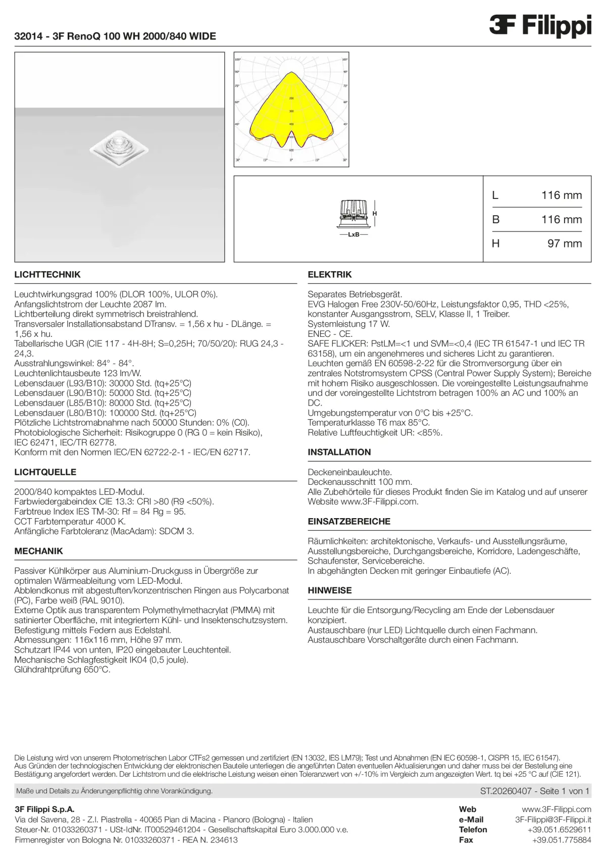 32014 - 3F RenoQ 100 WH 2000-840 WIDE - Datasheet - de