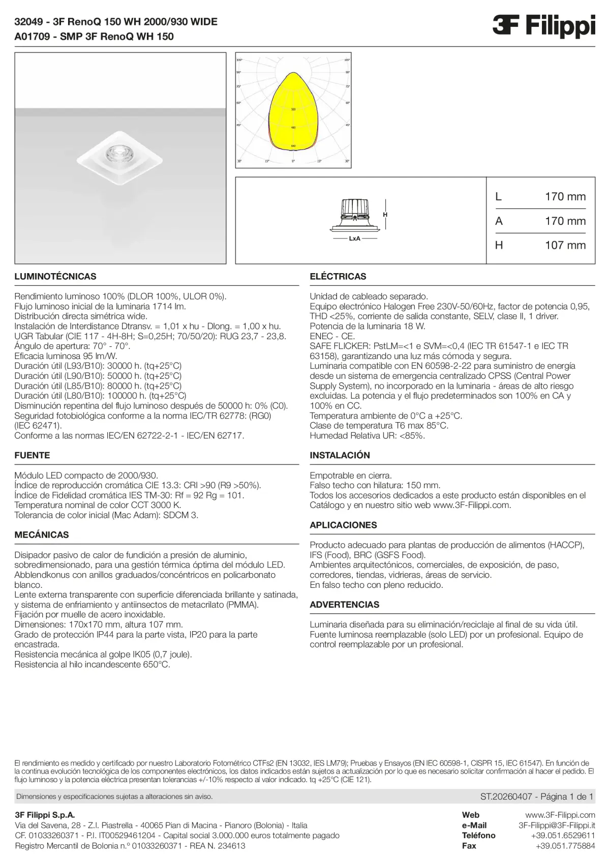 32049+A01709 - 3F RenoQ 150 WH 2000-930 WIDE + SMP WH - Datasheet - es