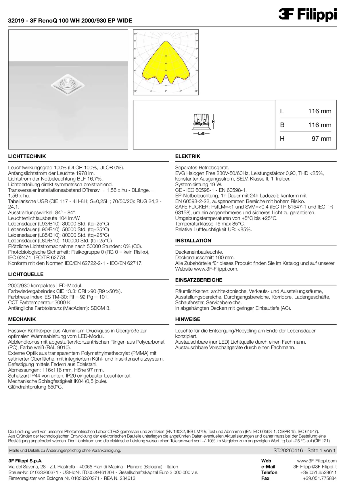 32019 - 3F RenoQ 100 WH 2000-930 EP WIDE - Datasheet - de
