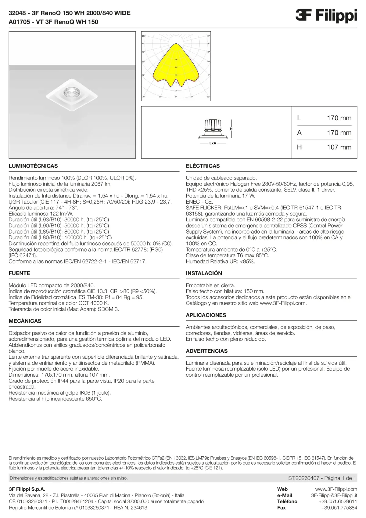 32048+A01705 - 3F RenoQ 150 WH 2000-840 WIDE + VT WH - Datasheet - es