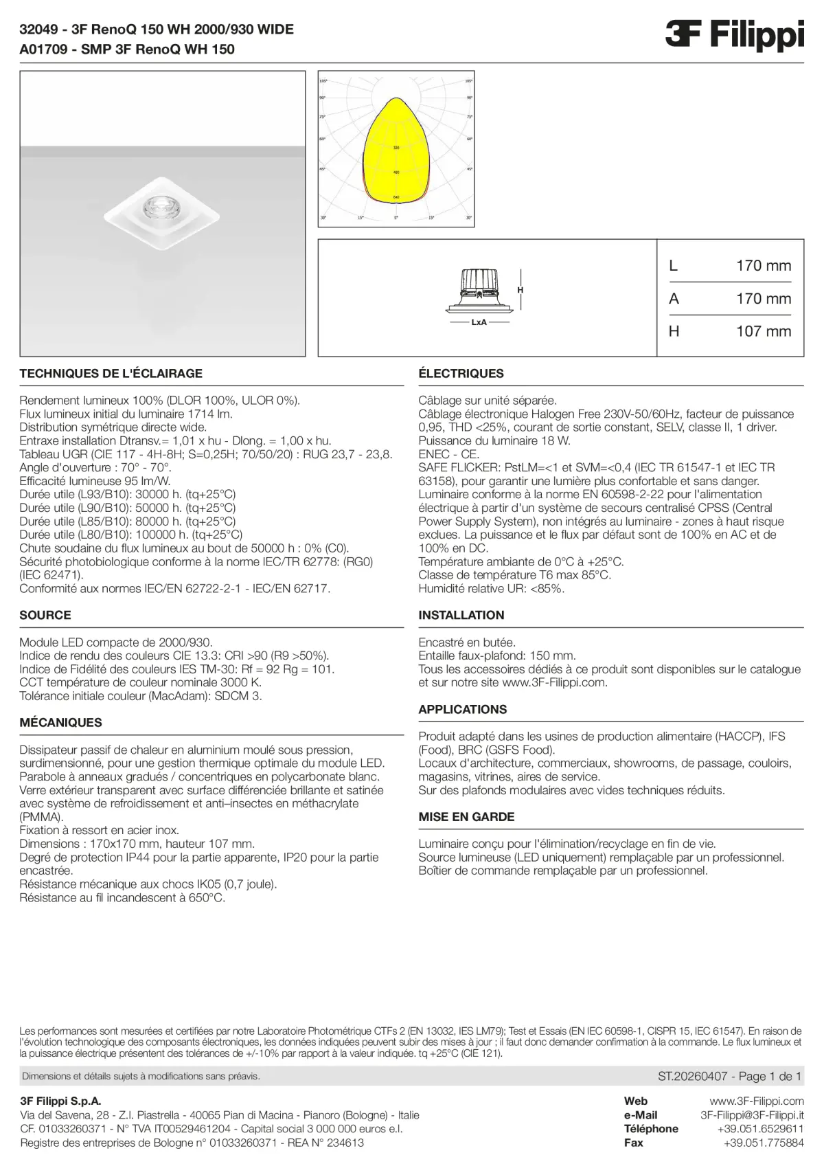 32049+A01709 - 3F RenoQ 150 WH 2000-930 WIDE + SMP WH - Datasheet - fr