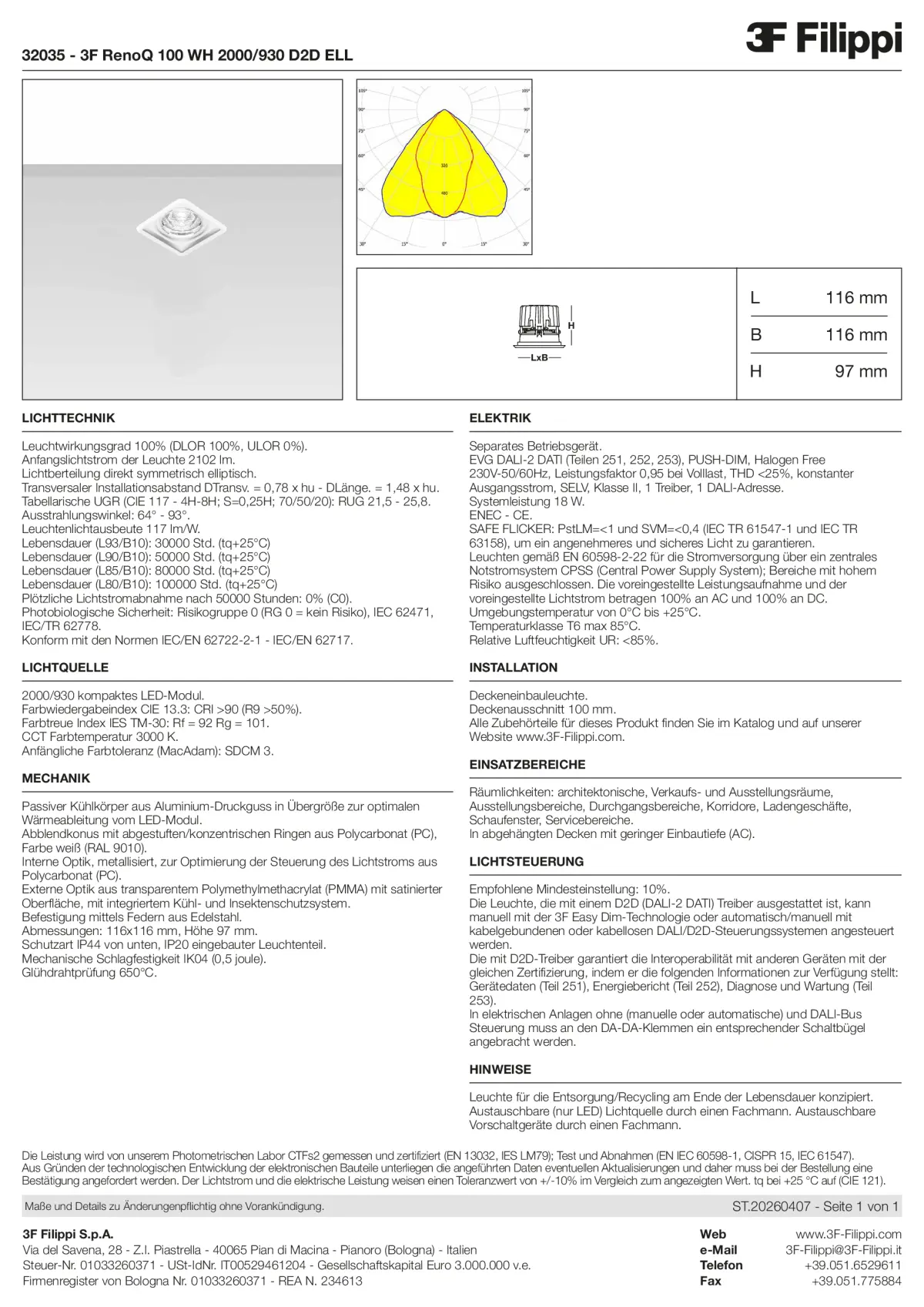 32035 - 3F RenoQ 100 WH 2000-930 D2D ELL - Datasheet - de