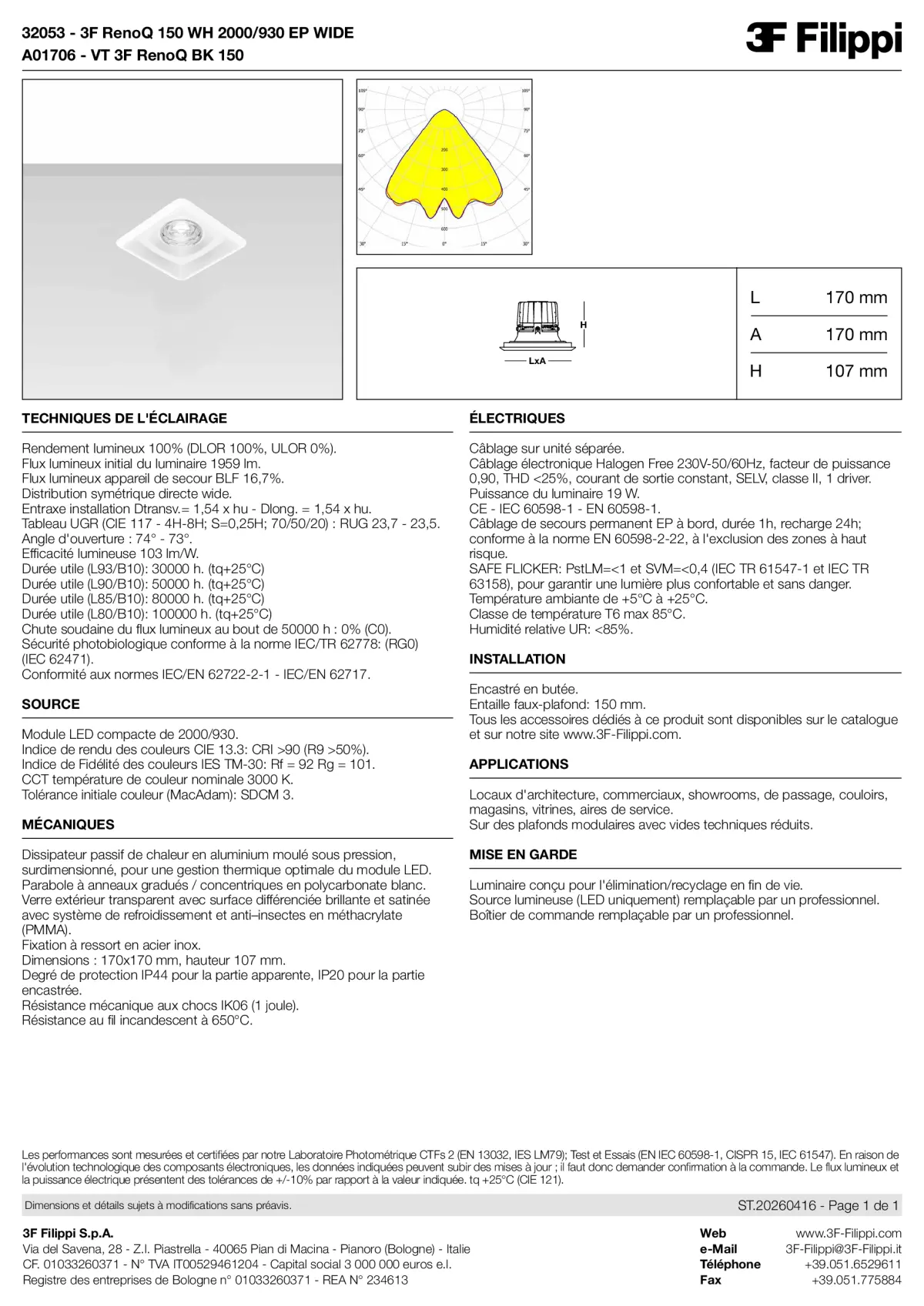 32053+A01706 - 3F RenoQ 150 WH 2000-930 EP WIDE + VT BK - Datasheet - fr