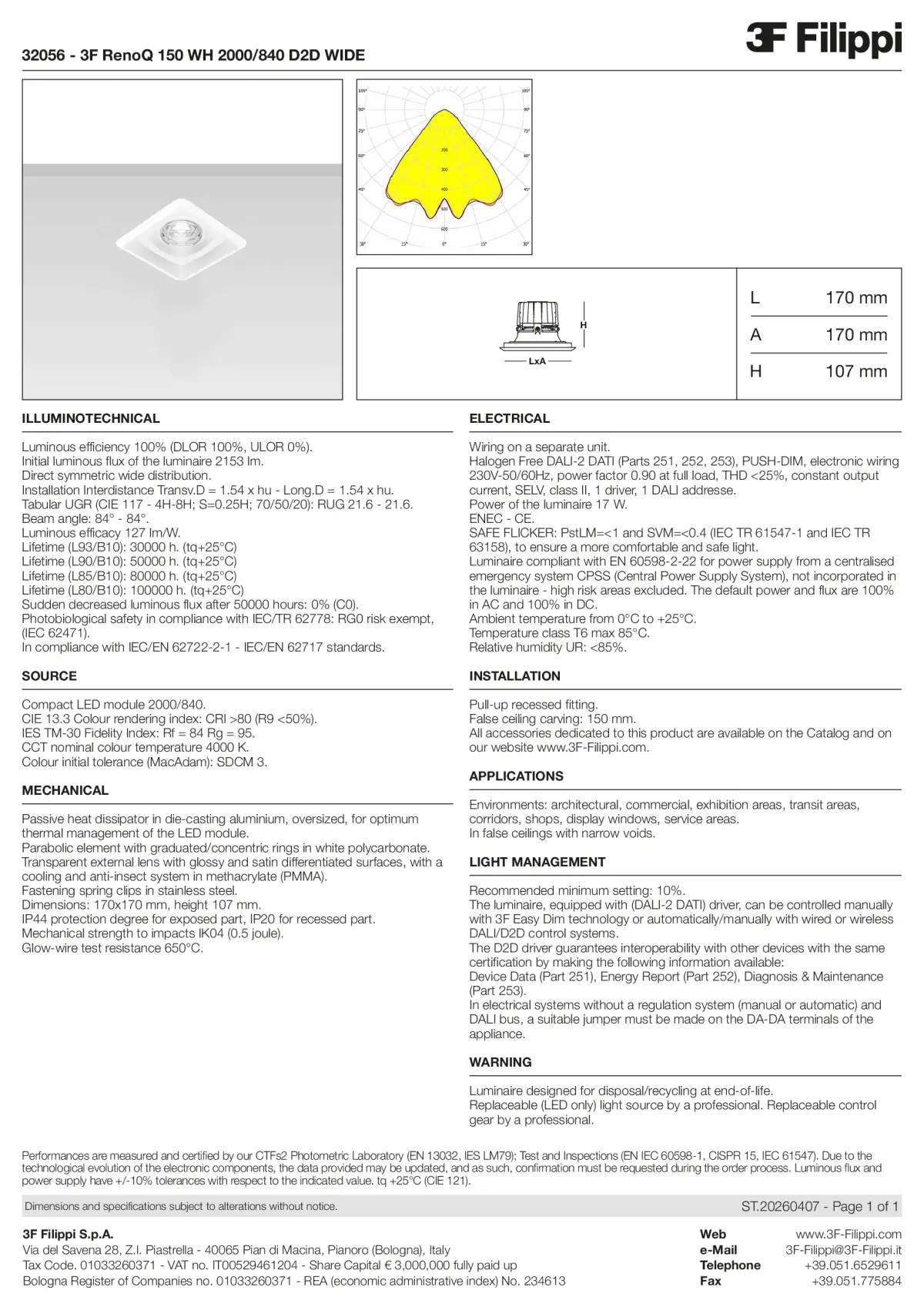 32056 - 3F RenoQ 150 WH 2000-840 D2D WIDE - Datasheet - en