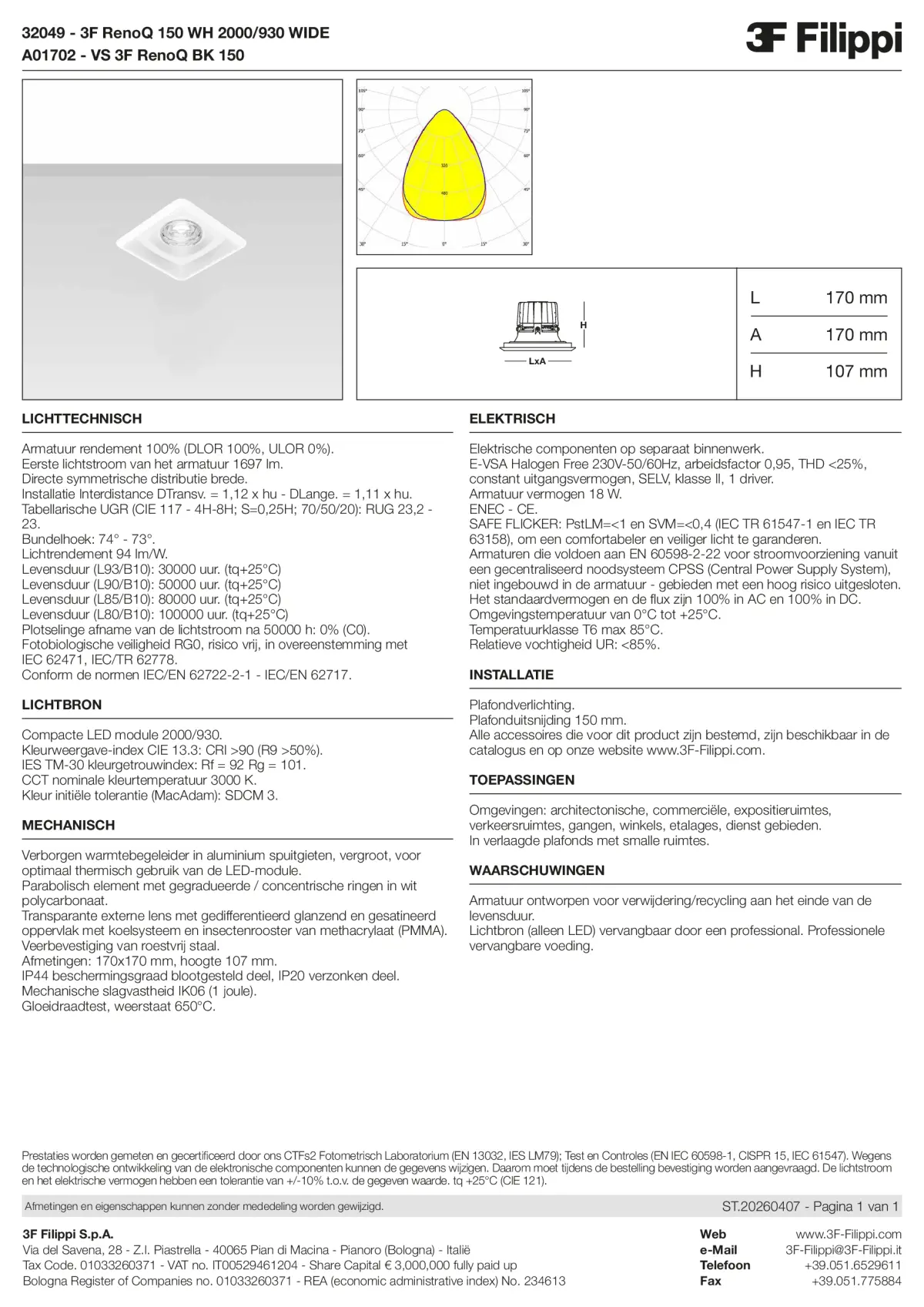 32049+A01702 - 3F RenoQ 150 WH 2000-930 WIDE + VS BK - Datasheet - nl