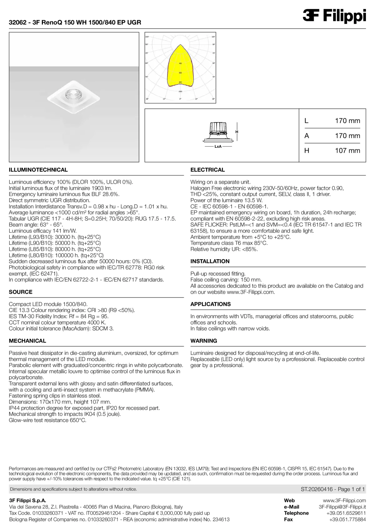 32062 - 3F RenoQ 150 WH 1500-840 EP UGR - Datasheet - en