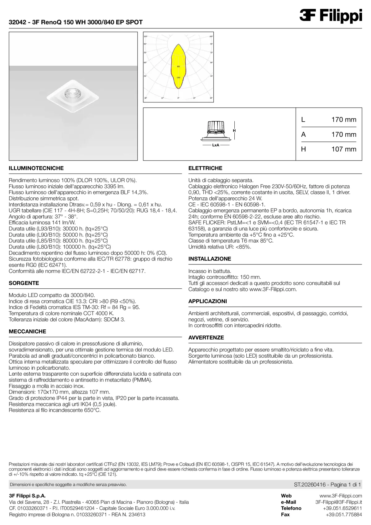 32042 - 3F RenoQ 150 WH 3000-840 EP SPOT - Datasheet - it