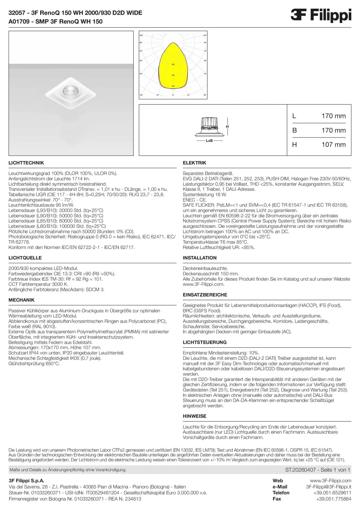 32057+A01709 - 3F RenoQ 150 WH 2000-930 D2D WIDE + SMP WH - Datasheet - de