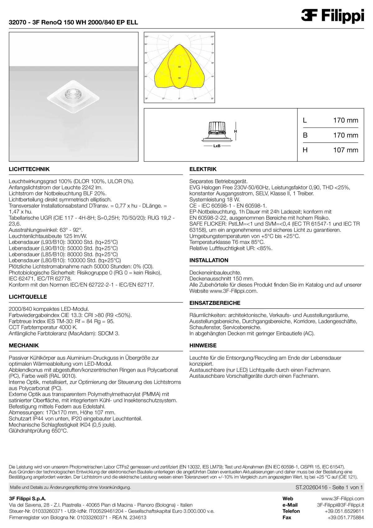 32070 - 3F RenoQ 150 WH 2000-840 EP ELL - Datasheet - de