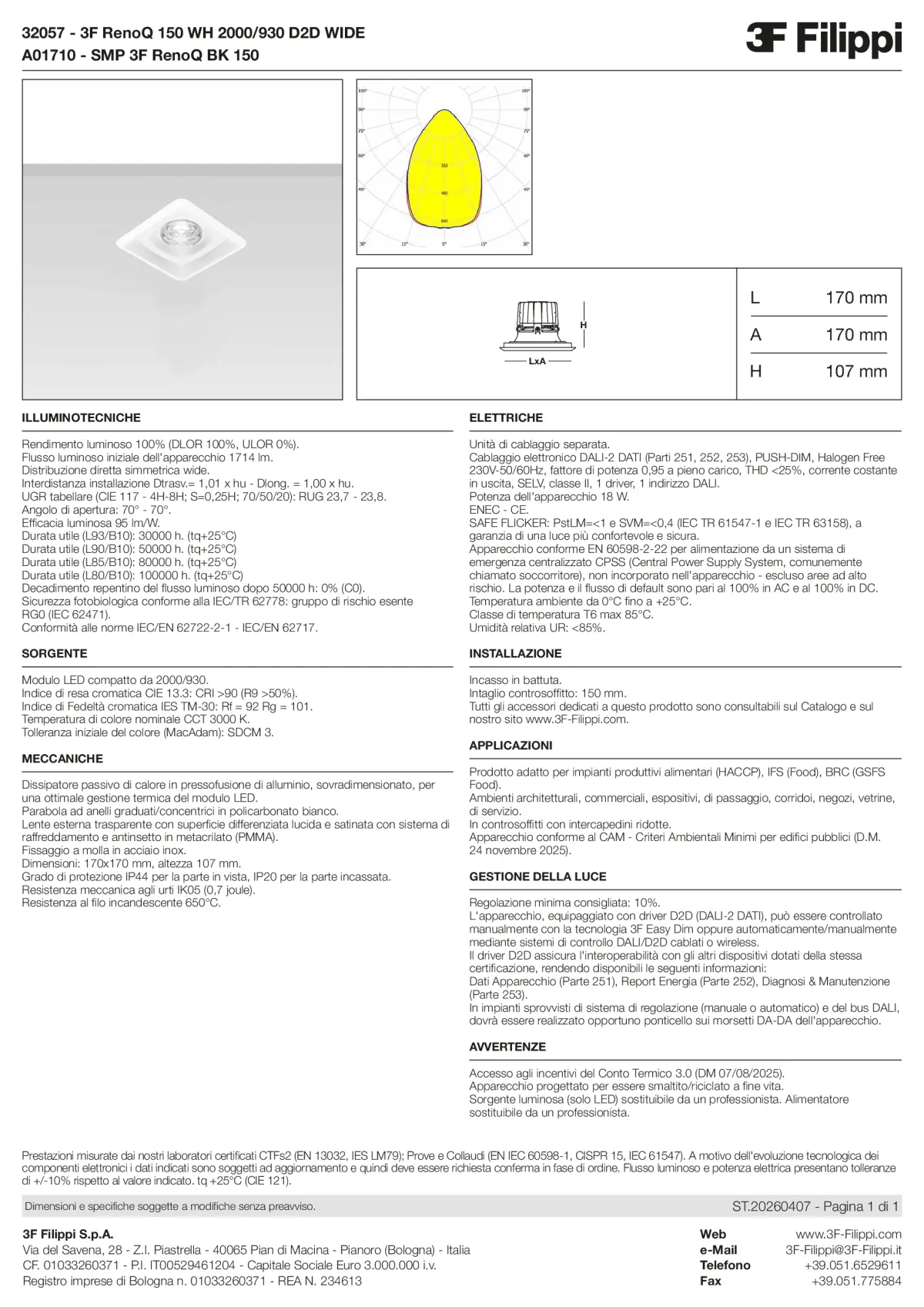 32057+A01710 - 3F RenoQ 150 WH 2000-930 D2D WIDE + SMP BK - Datasheet - it
