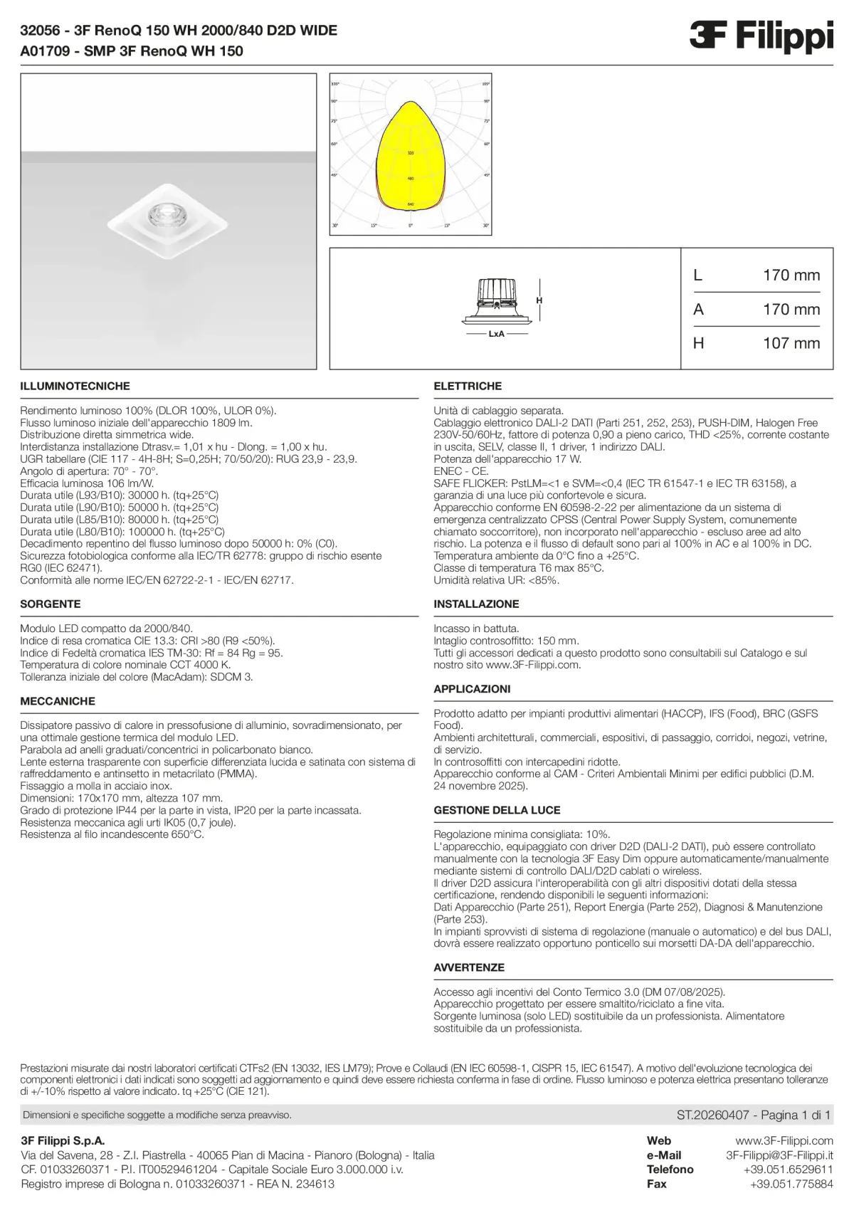 32056+A01709 - 3F RenoQ 150 WH 2000-840 D2D WIDE + SMP WH - Datasheet - it