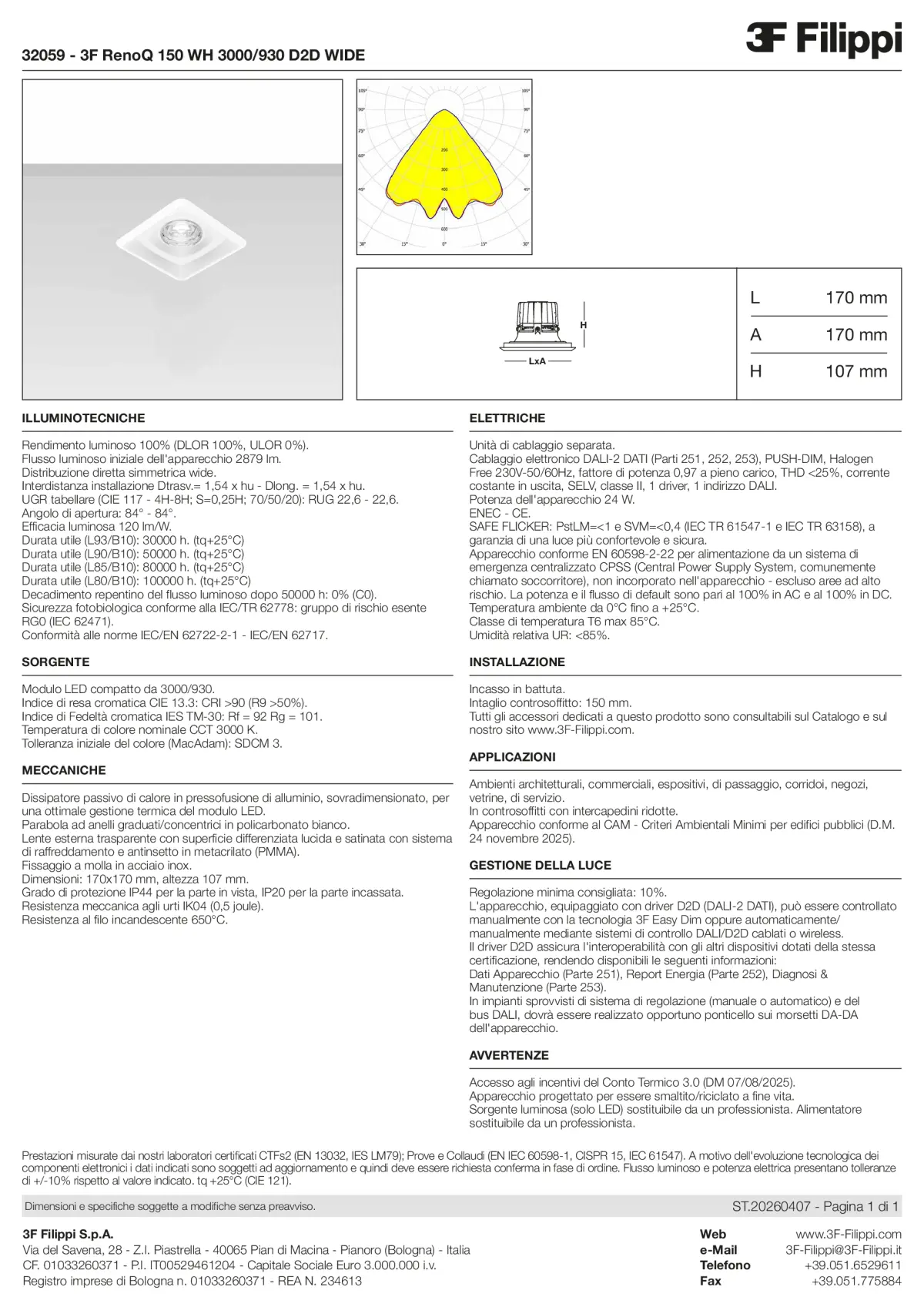 32059 - 3F RenoQ 150 WH 3000-930 D2D WIDE - Datasheet - it