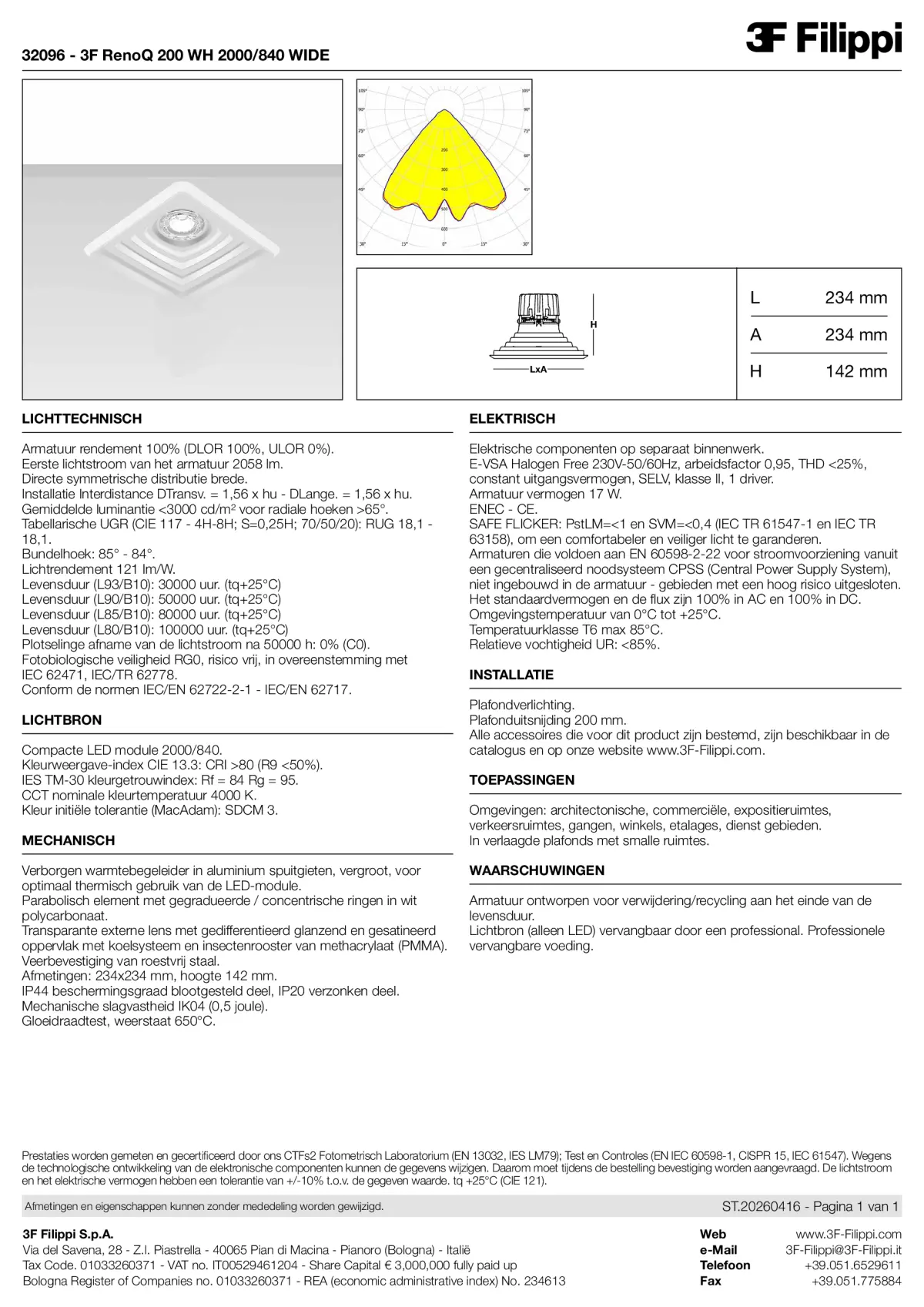32096 - 3F RenoQ 200 WH 2000-840 WIDE - Datasheet - nl