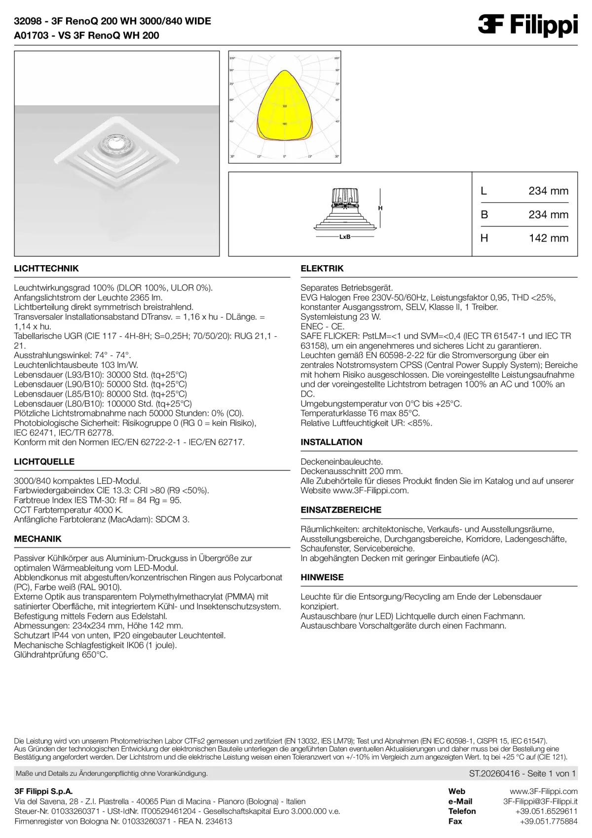 32098+A01703 - 3F RenoQ 200 WH 3000-840 WIDE + VS WH - Datasheet - de