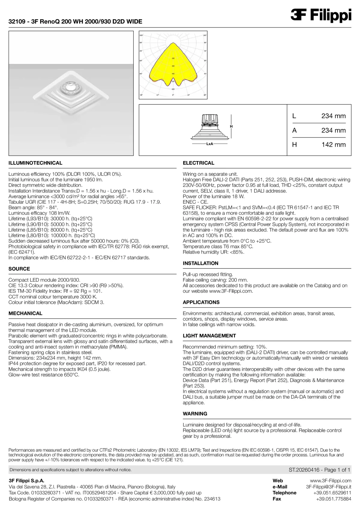 32109 - 3F RenoQ 200 WH 2000-930 D2D WIDE - Datasheet - en