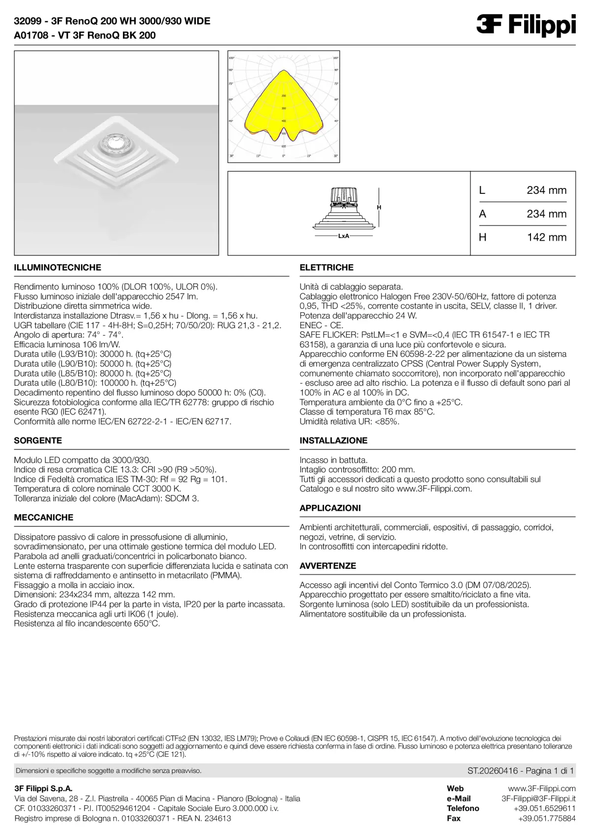 32099+A01708 - 3F RenoQ 200 WH 3000-930 WIDE + VT BK - Datasheet - it
