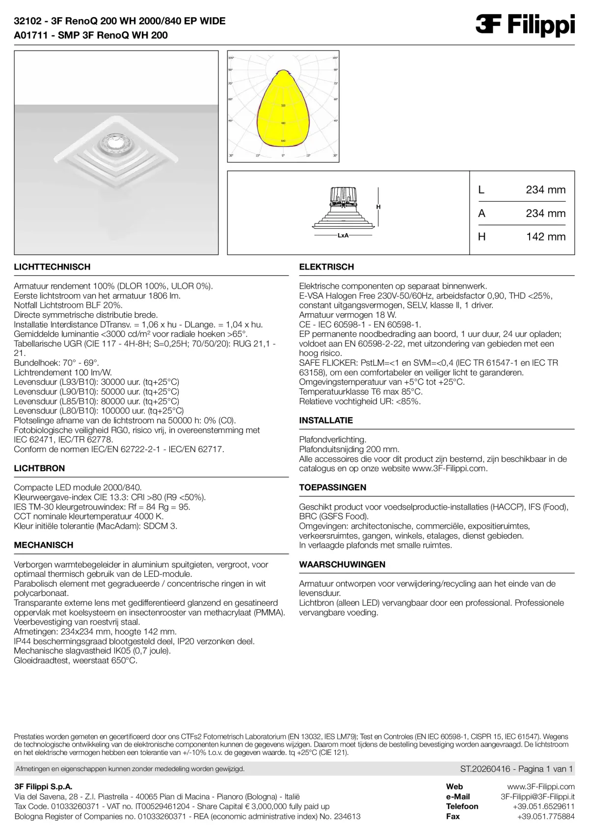 32102+A01711 - 3F RenoQ 200 WH 2000-840 EP WIDE + SMP WH - Datasheet - nl