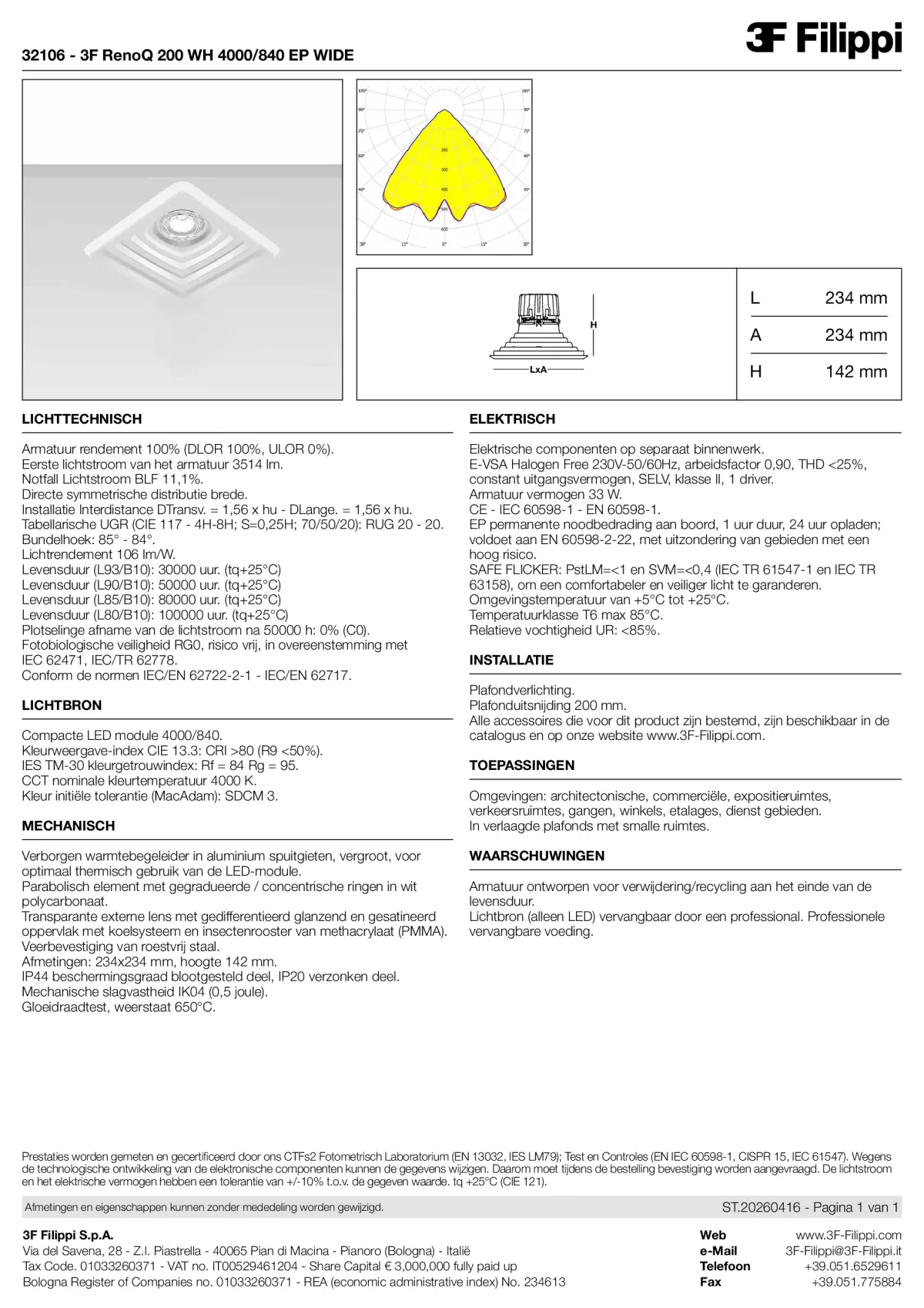 32106 - 3F RenoQ 200 WH 4000-840 EP WIDE - Datasheet - nl