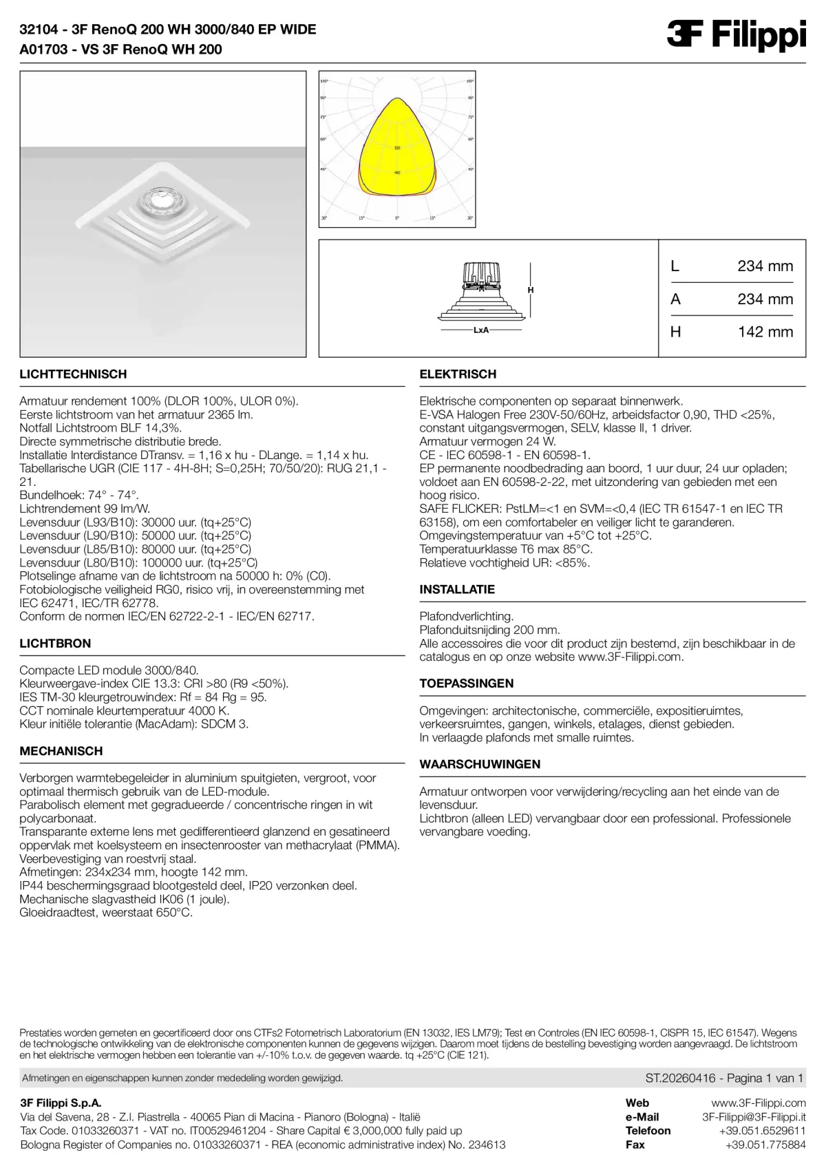 32104+A01703 - 3F RenoQ 200 WH 3000-840 EP WIDE + VS WH - Datasheet - nl
